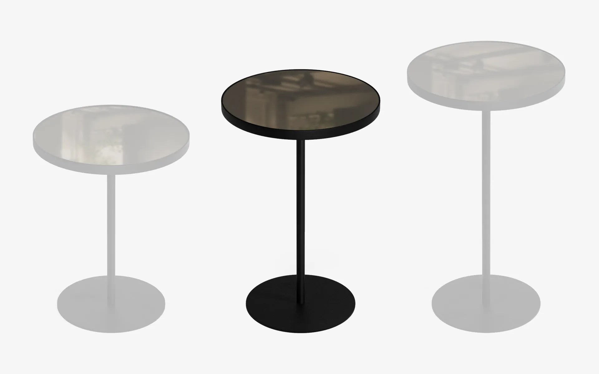 BASIC Self Yan Sehpa Bronz Ayna Gofrato Siyah 52 cm | lagu