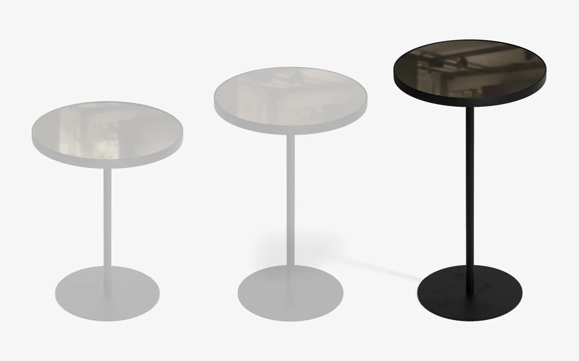 BASIC Self Yan Sehpa Bronz Ayna Gofrato Siyah 60 cm | lagu