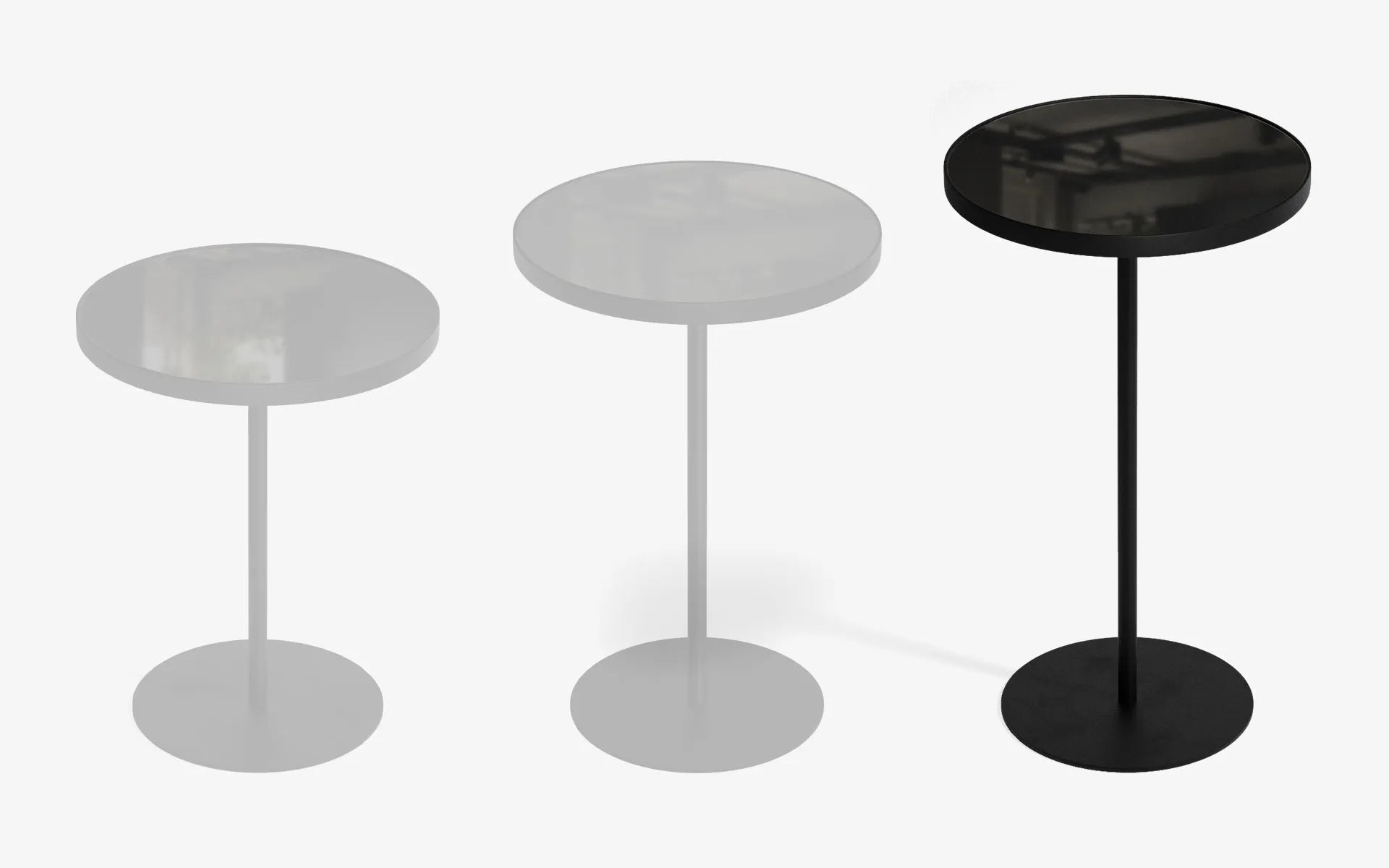 BASIC Self Yan Sehpa Füme Ayna Gofrato Siyah 60 cm | lagu