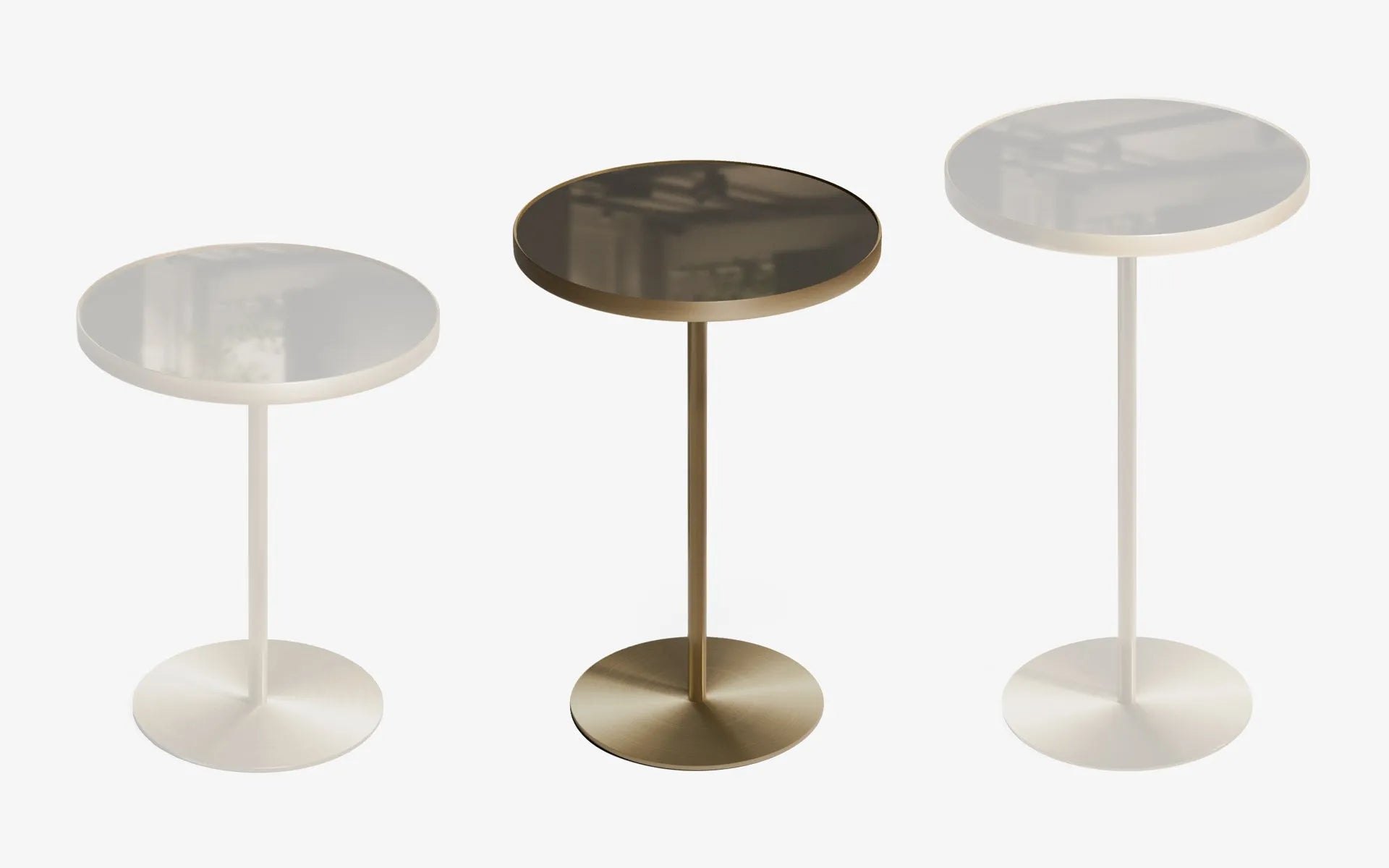 BASIC Self Yan Sehpa Bronz Ayna Pirinç Kaplama 52 cm | lagu