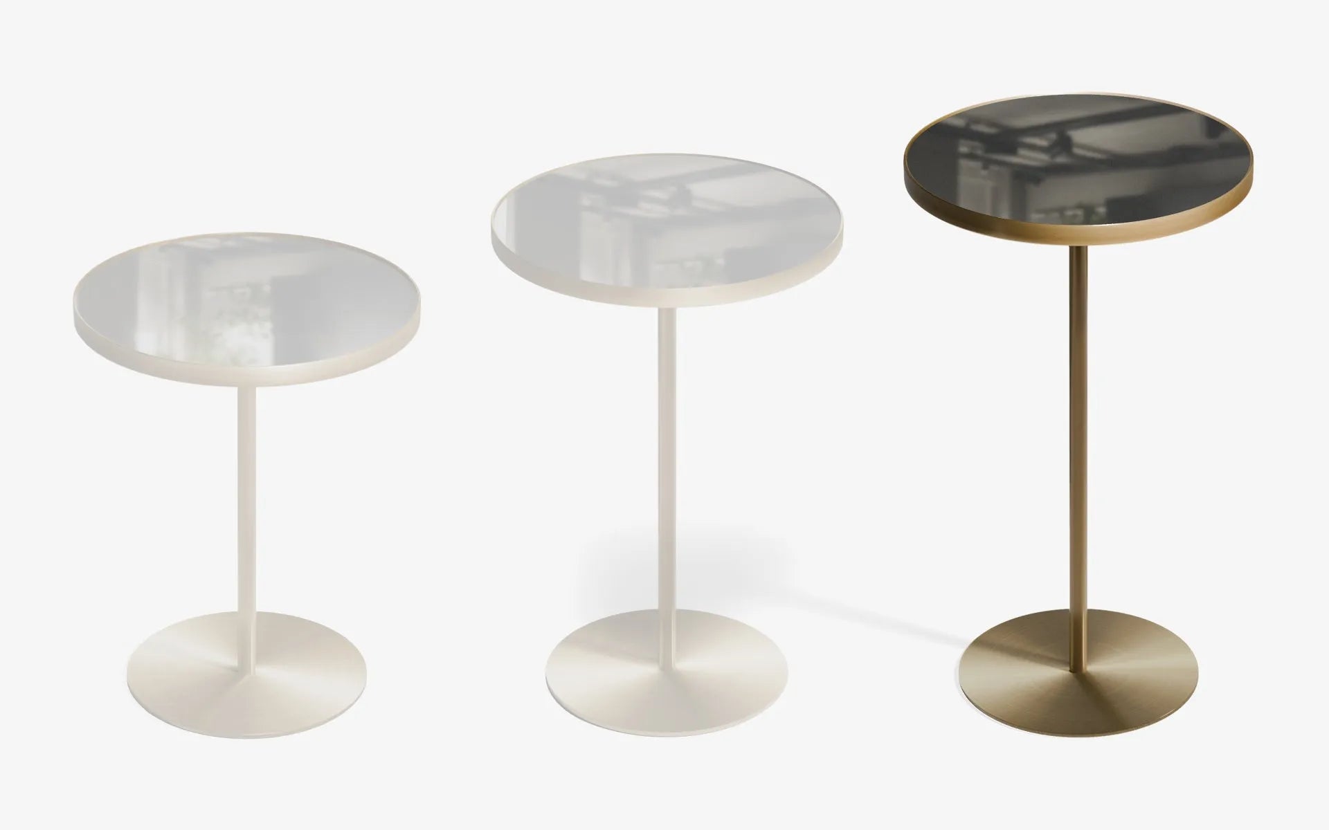 BASIC Self Yan Sehpa Clear Ayna Pirinç Kaplama 60 cm | lagu