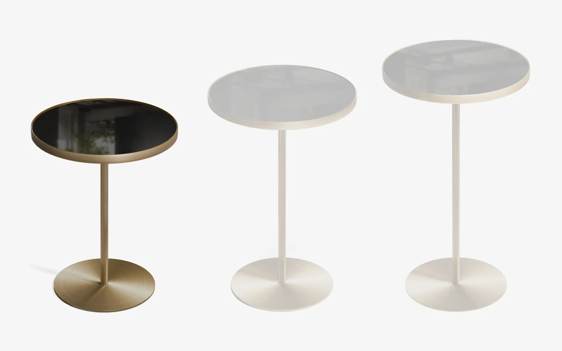 BASIC Self Yan Sehpa Füme Ayna Pirinç Kaplama 44 cm | lagu