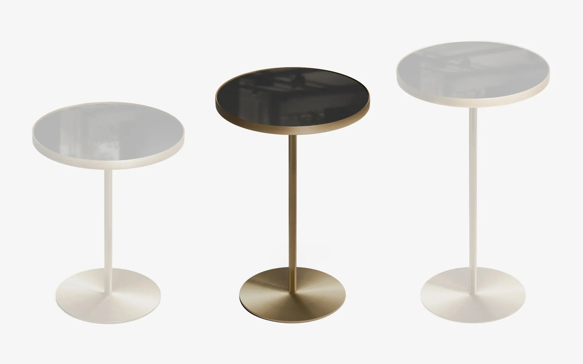 BASIC Self Yan Sehpa Füme Ayna Pirinç Kaplama 52 cm | lagu