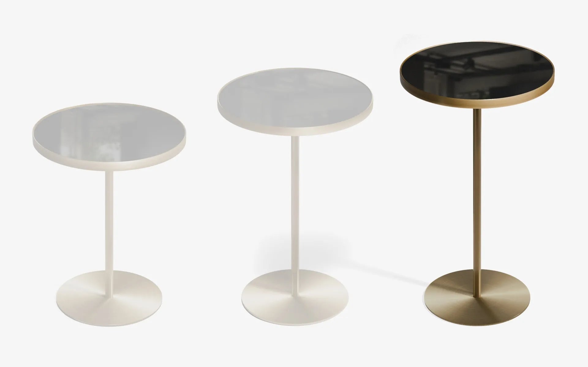 BASIC Self Yan Sehpa Füme Ayna Pirinç Kaplama 60 cm | lagu