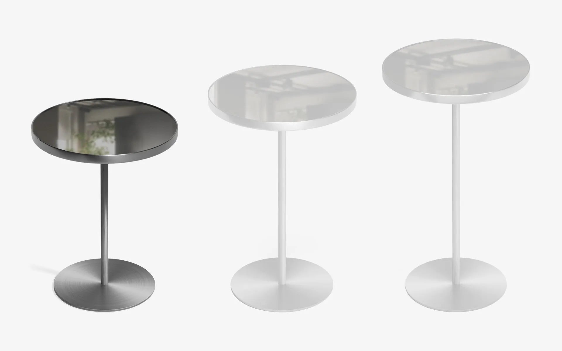 BASIC Self Yan Sehpa Clear Ayna Satine Krom 44 cm | lagu