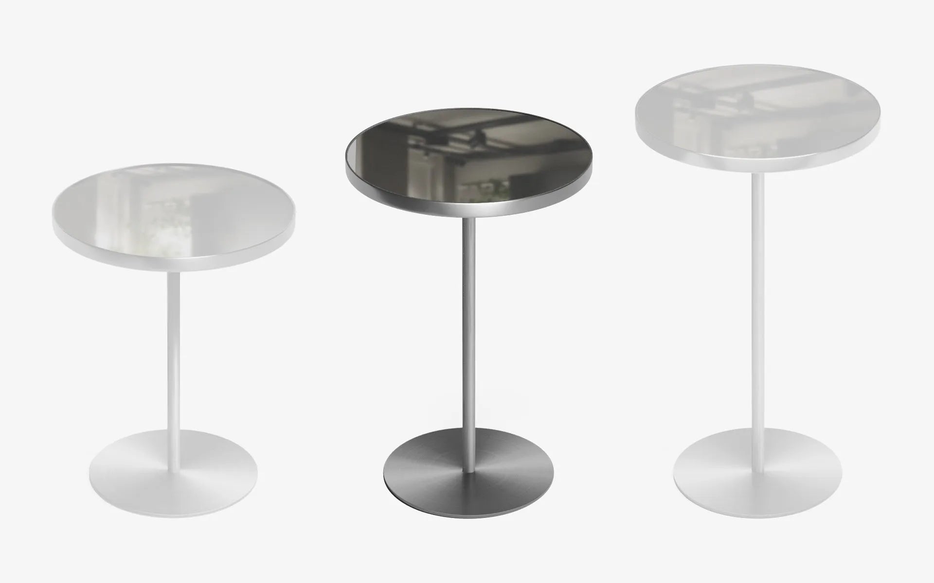 BASIC Self Yan Sehpa Clear Ayna Satine Krom 52 cm | lagu