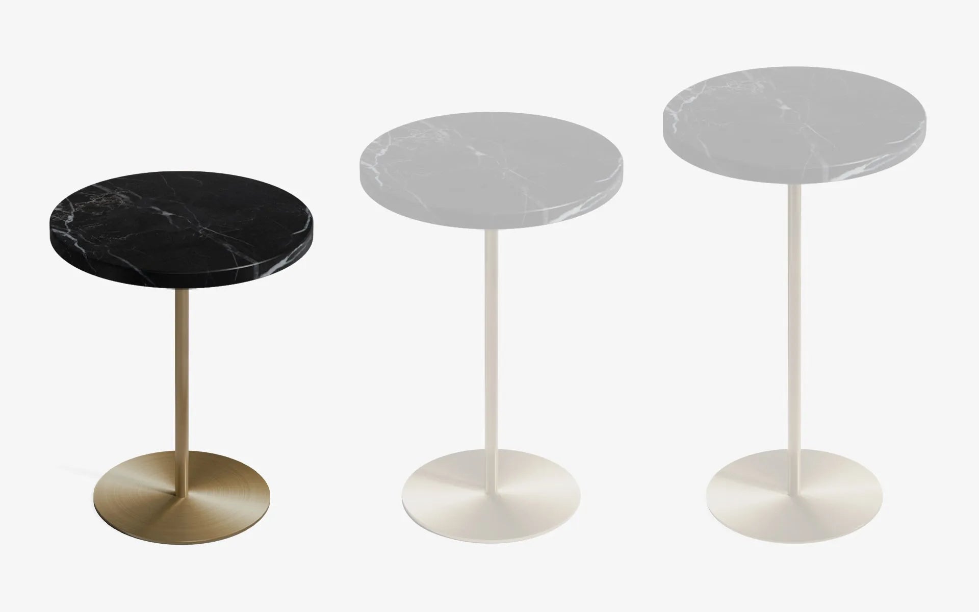 BASIC Yan Sehpa Alexander Black Pirinç Kaplama 44 cm | lagu