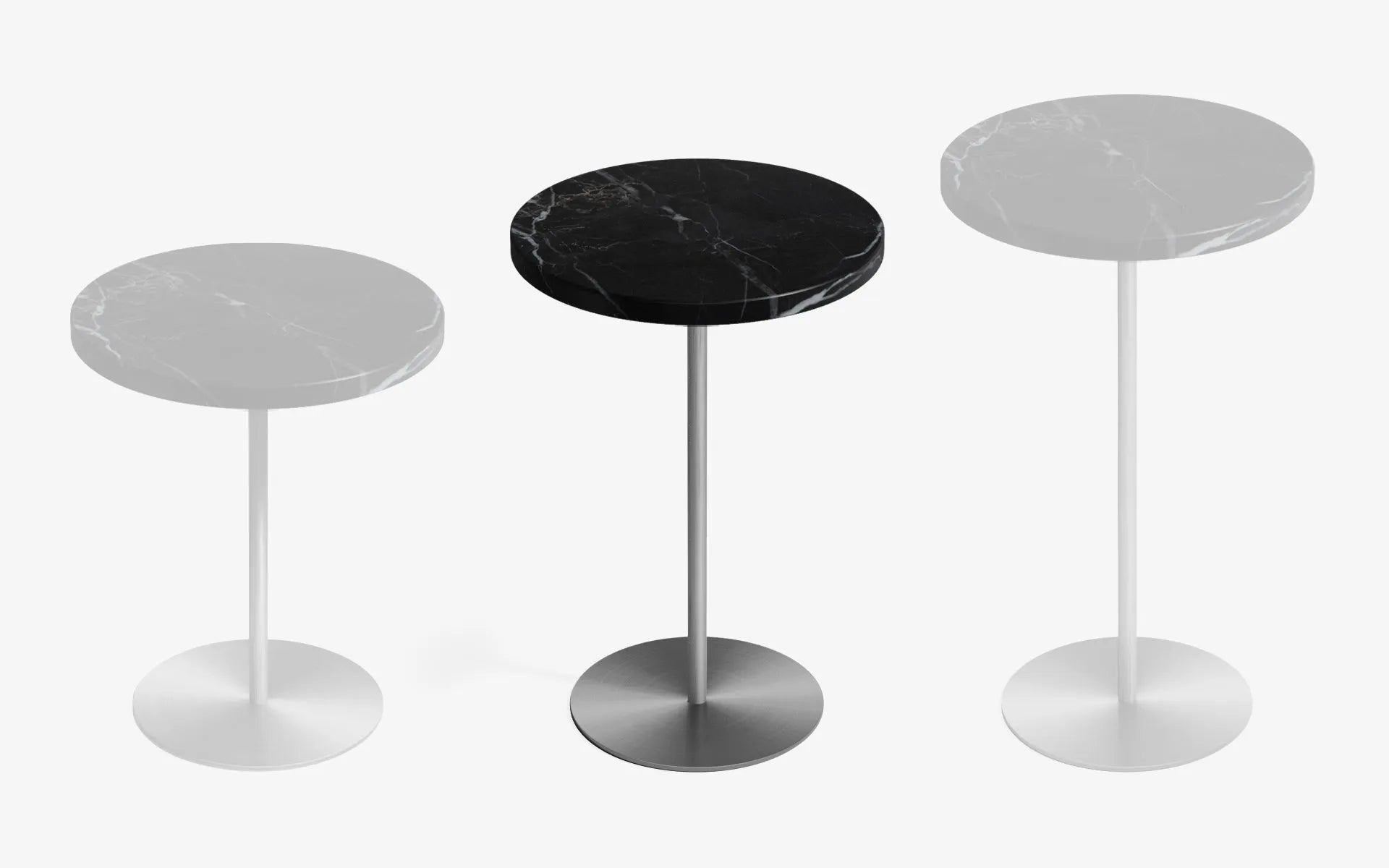 BASIC Yan Sehpa Alexander Black Satine Krom 52 cm | lagu