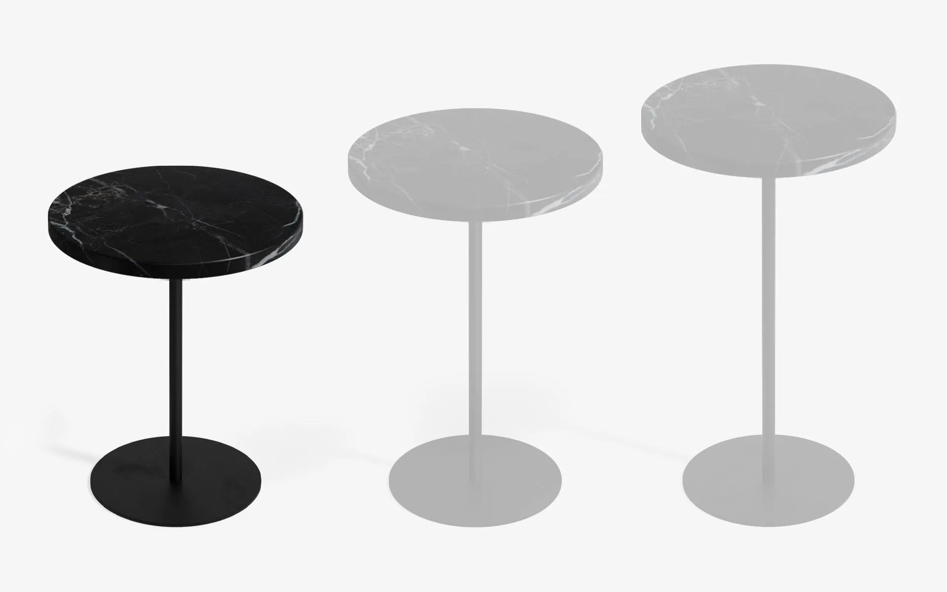 BASIC Yan Sehpa Alexander Black Gofrato Siyah 44 cm | lagu