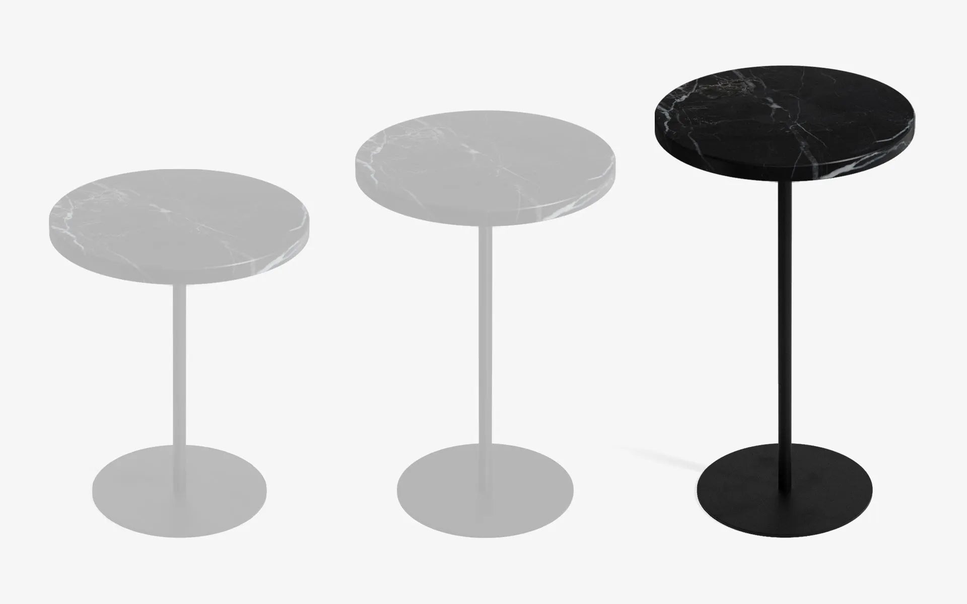 BASIC Yan Sehpa Alexander Black Gofrato Siyah 60 cm | lagu