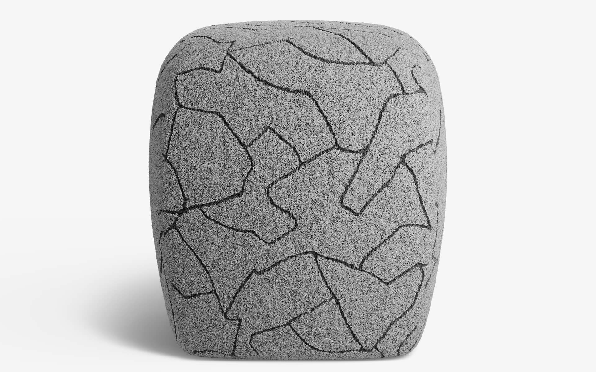 DOTTIE Puf Açık Gri Desenli | lagu