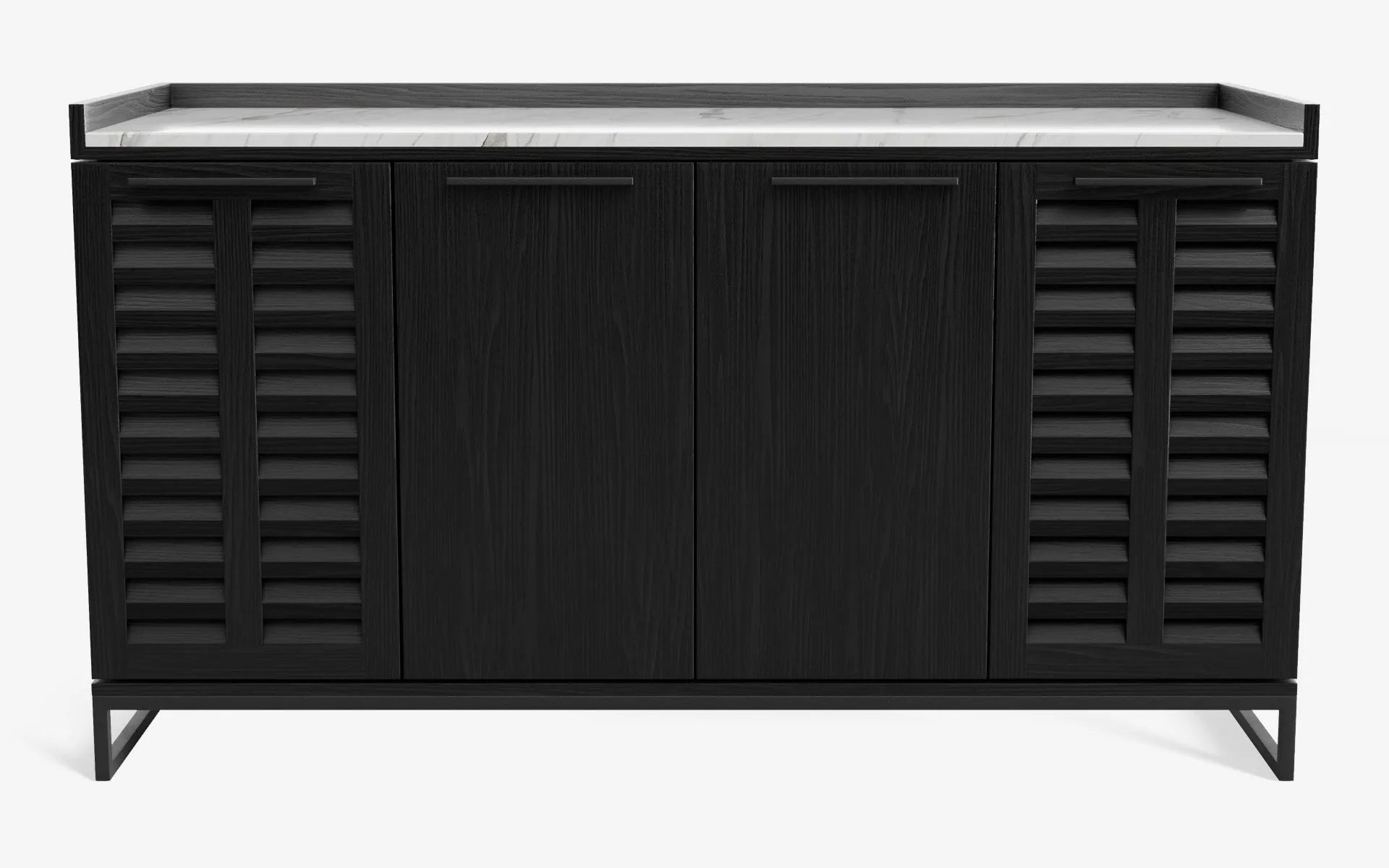 FAMED İçki Dolabı No:2 CARRARA WHITE Siyah Amerikan Cila Gofrato Siyah | lagu