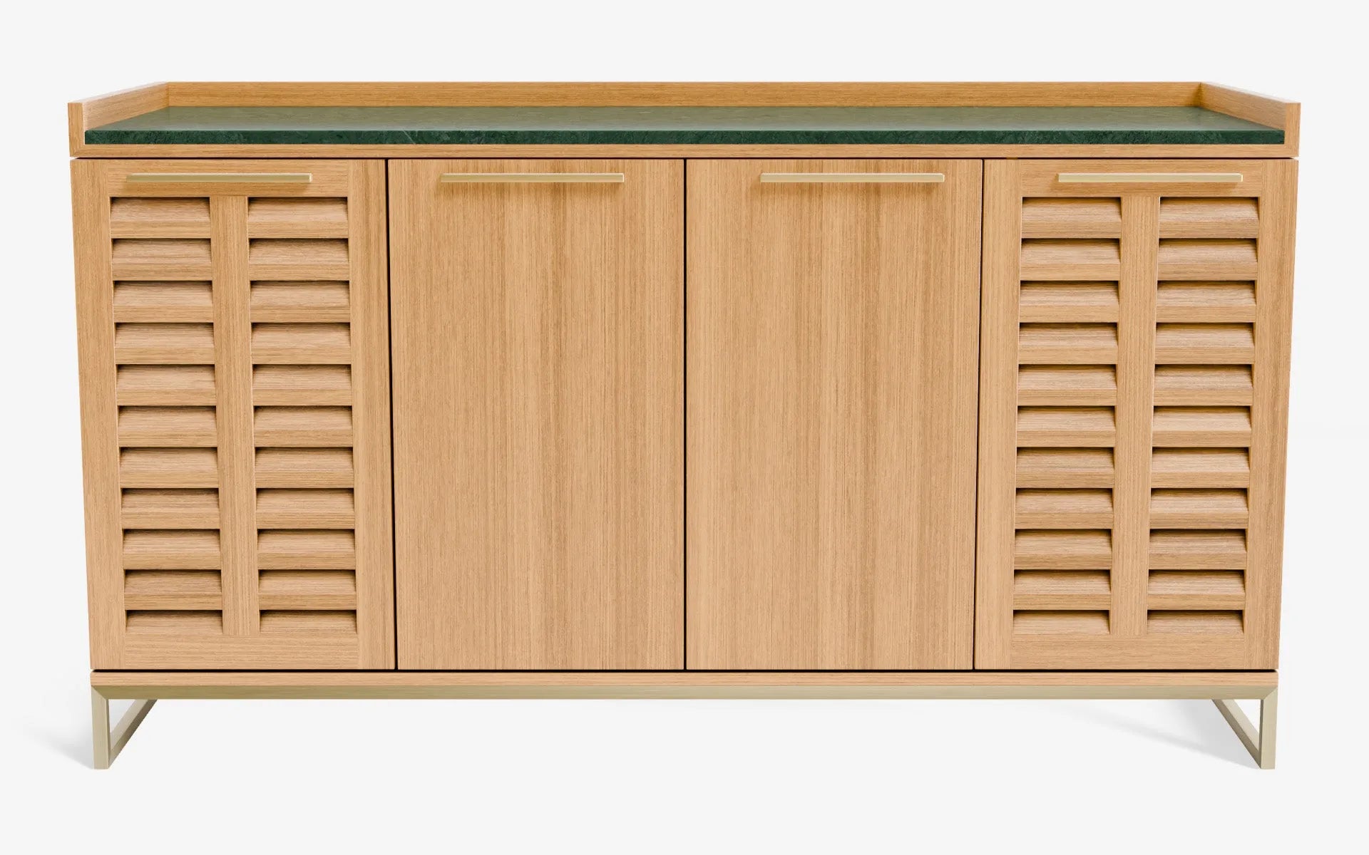 FAMED İçki Dolabı No:2 RAINFOREST Açık Meşe Kaplama Pirinç Kaplama | lagu