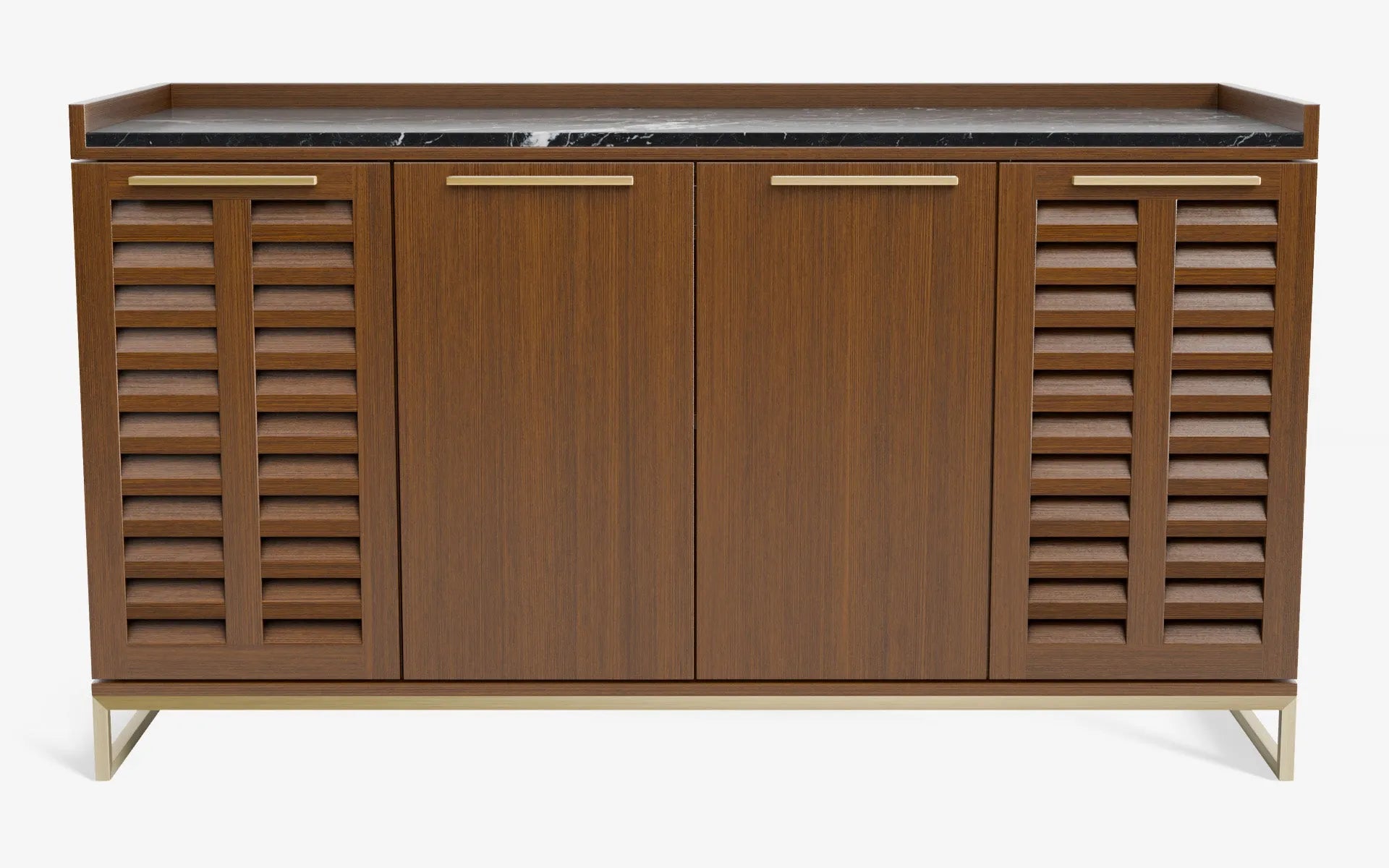 FAMED İçki Dolabı No:2 ALEXANDER BLACK Koyu Meşe Kaplama Pirinç Kaplama | lagu