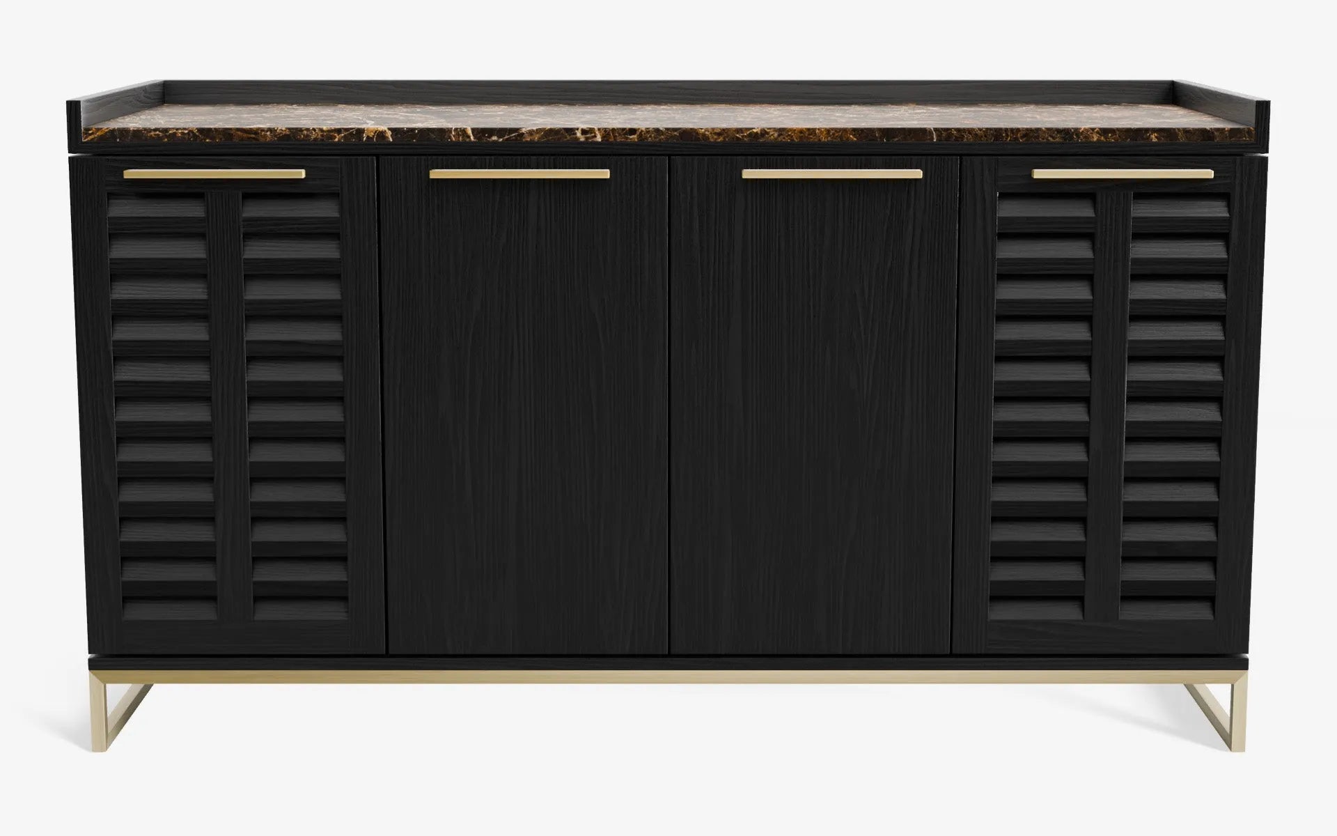 FAMED İçki Dolabı No:2 EMPERADOR DARK Siyah Amerikan Cila Pirinç Kaplama | lagu