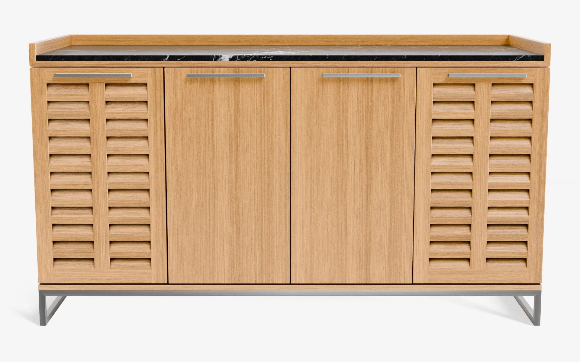 FAMED İçki Dolabı No:2 ALEXANDER BLACK Açık Meşe Kaplama Satine Krom | lagu