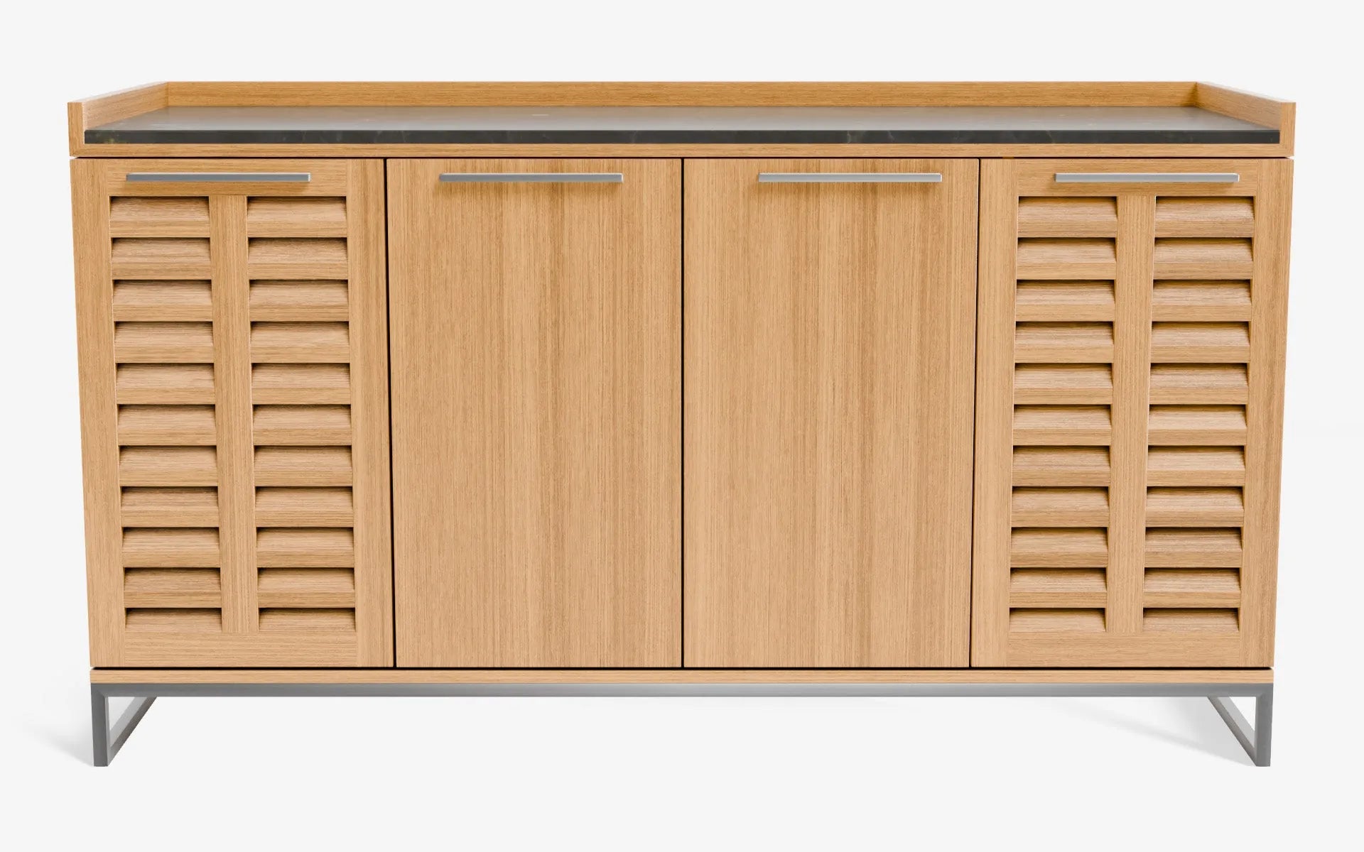 FAMED İçki Dolabı No:2 OLIVE MAROON Açık Meşe Kaplama Satine Krom | lagu