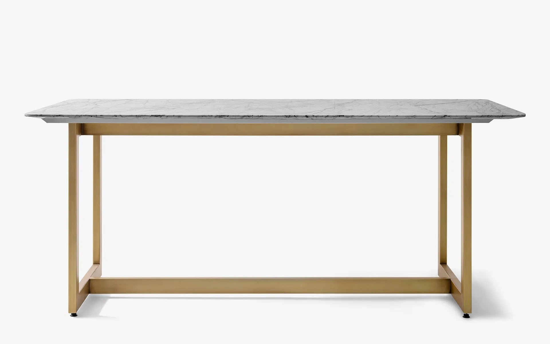 Famed Brass Table Calacatta White