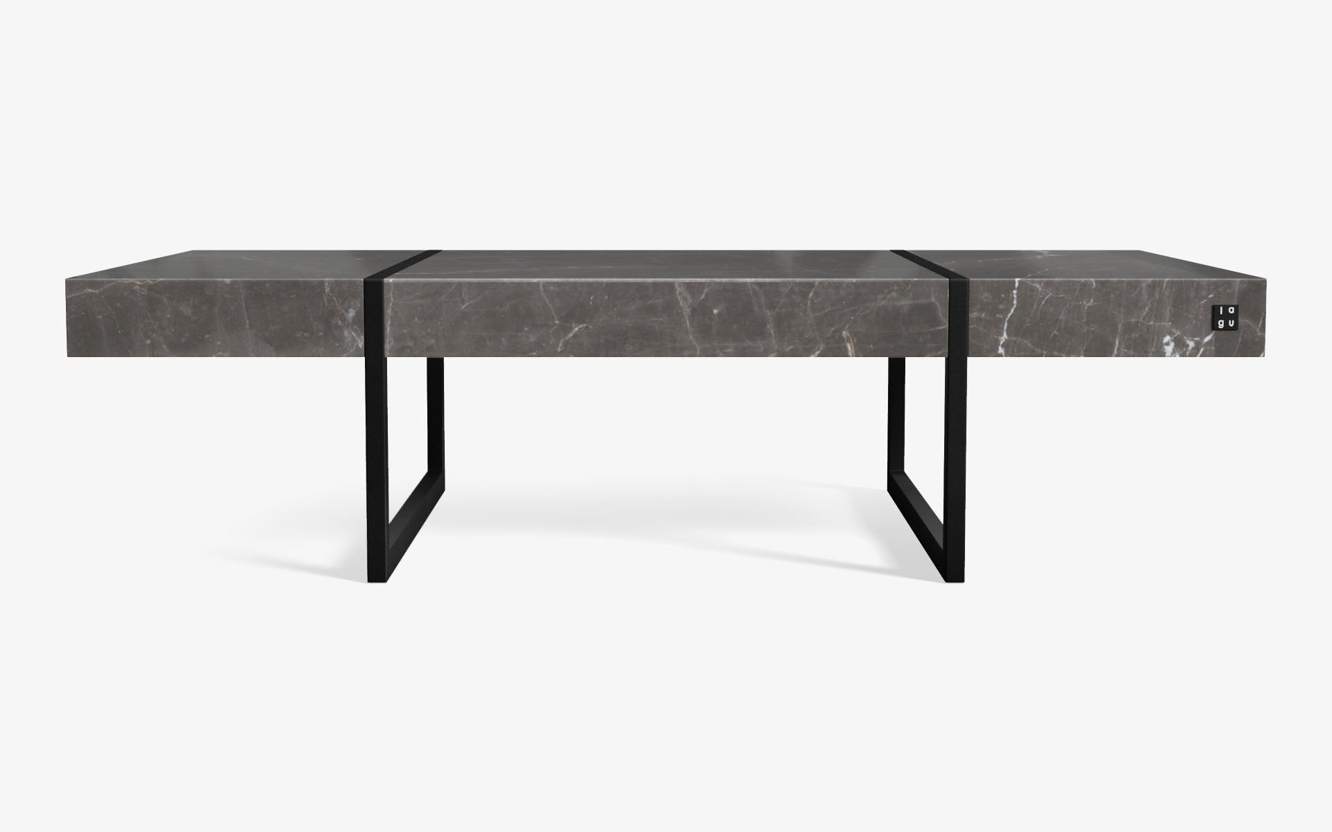 FAMED Orta Sehpa Mermer Tablalı OLIVE MAROON Gofrato Siyah Küçük | lagu