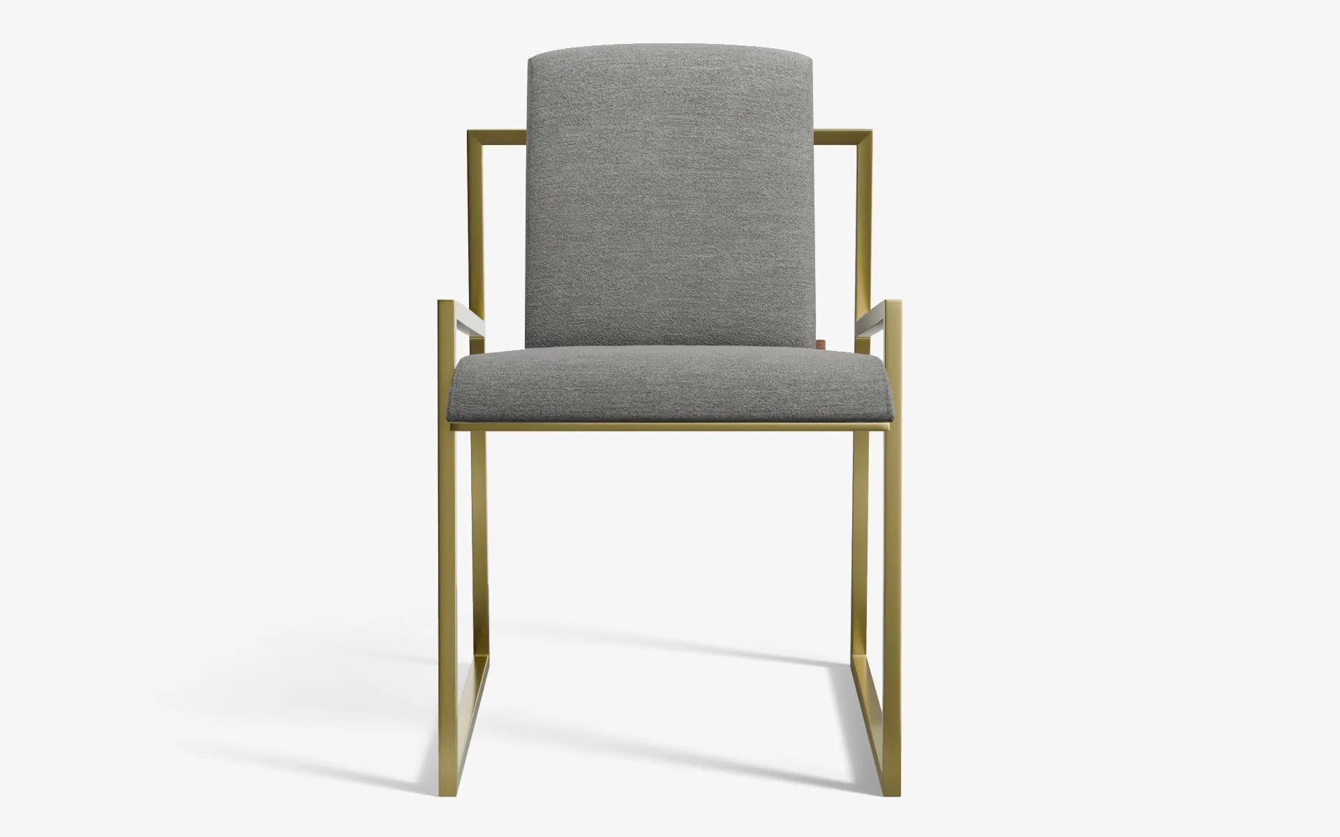FAMED Sandalye Gri Buklet Pirinç Kaplama | lagu