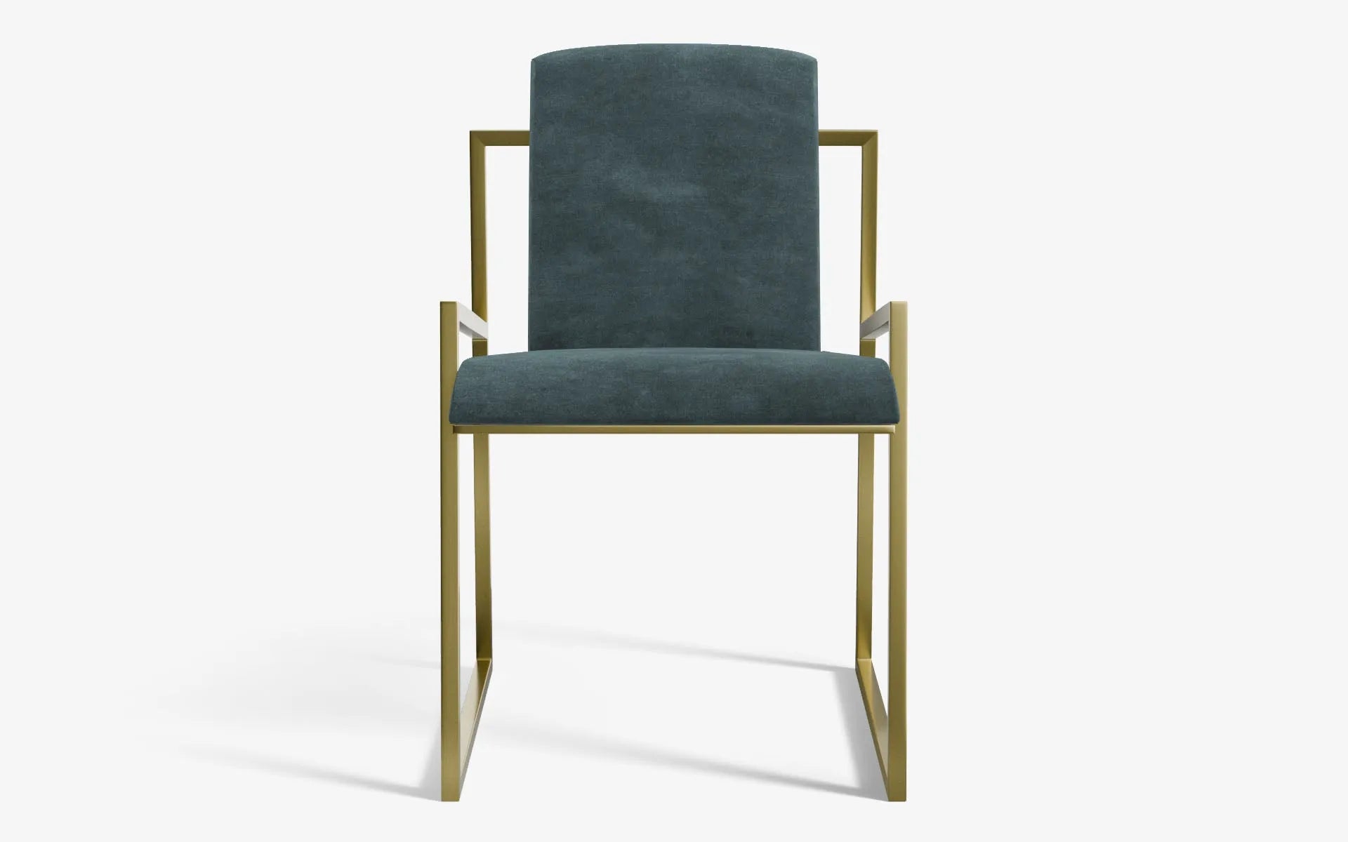 FAMED Sandalye Turkuaz Kadife Pirinç Kaplama | lagu