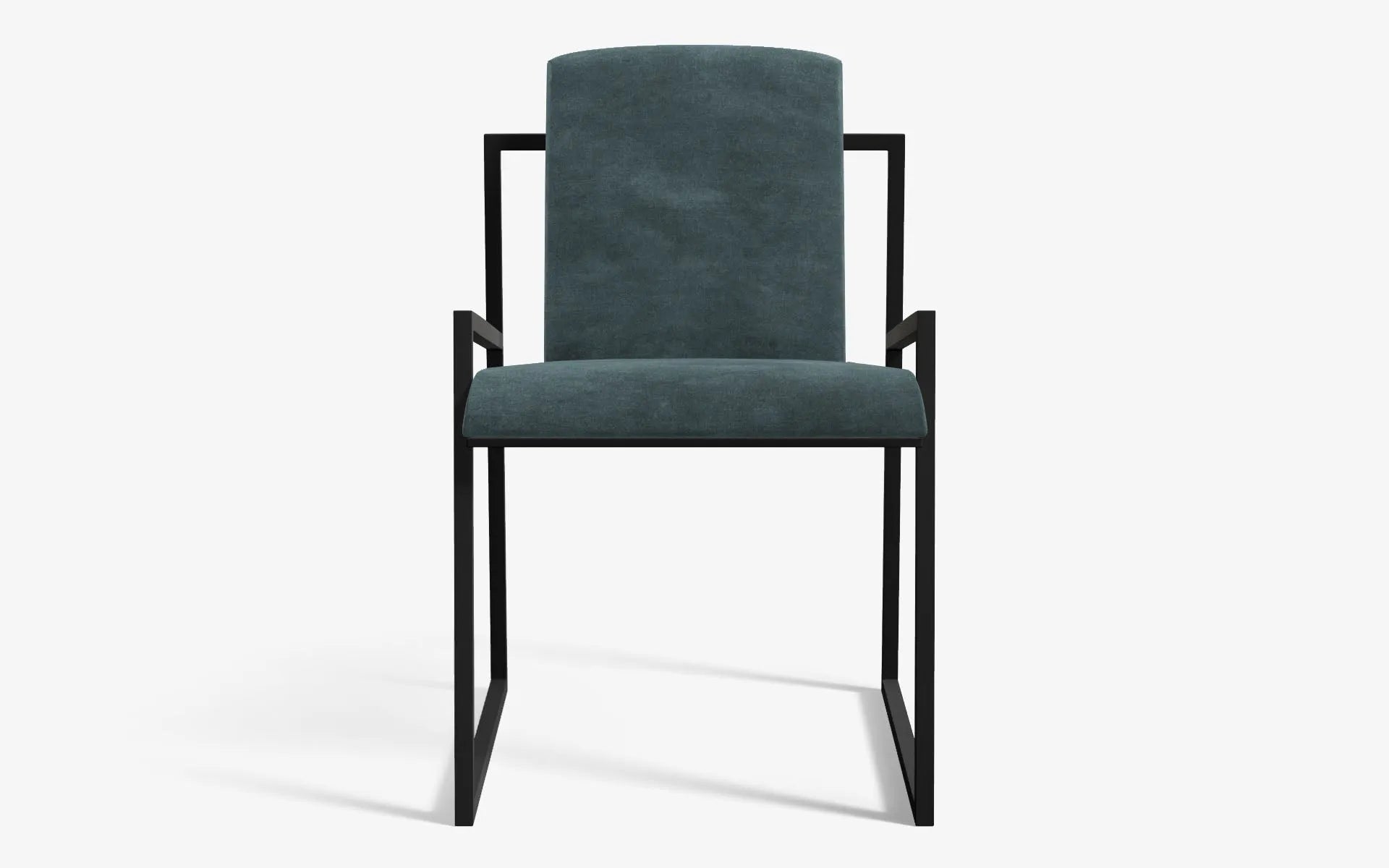 FAMED Sandalye Turkuaz Kadife Gofrato Siyah | lagu