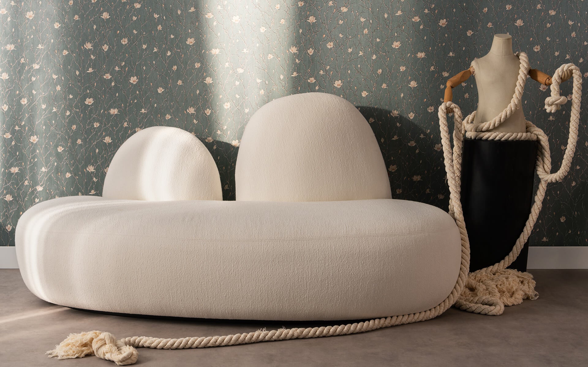 Fuyu Two Seater Sofa White