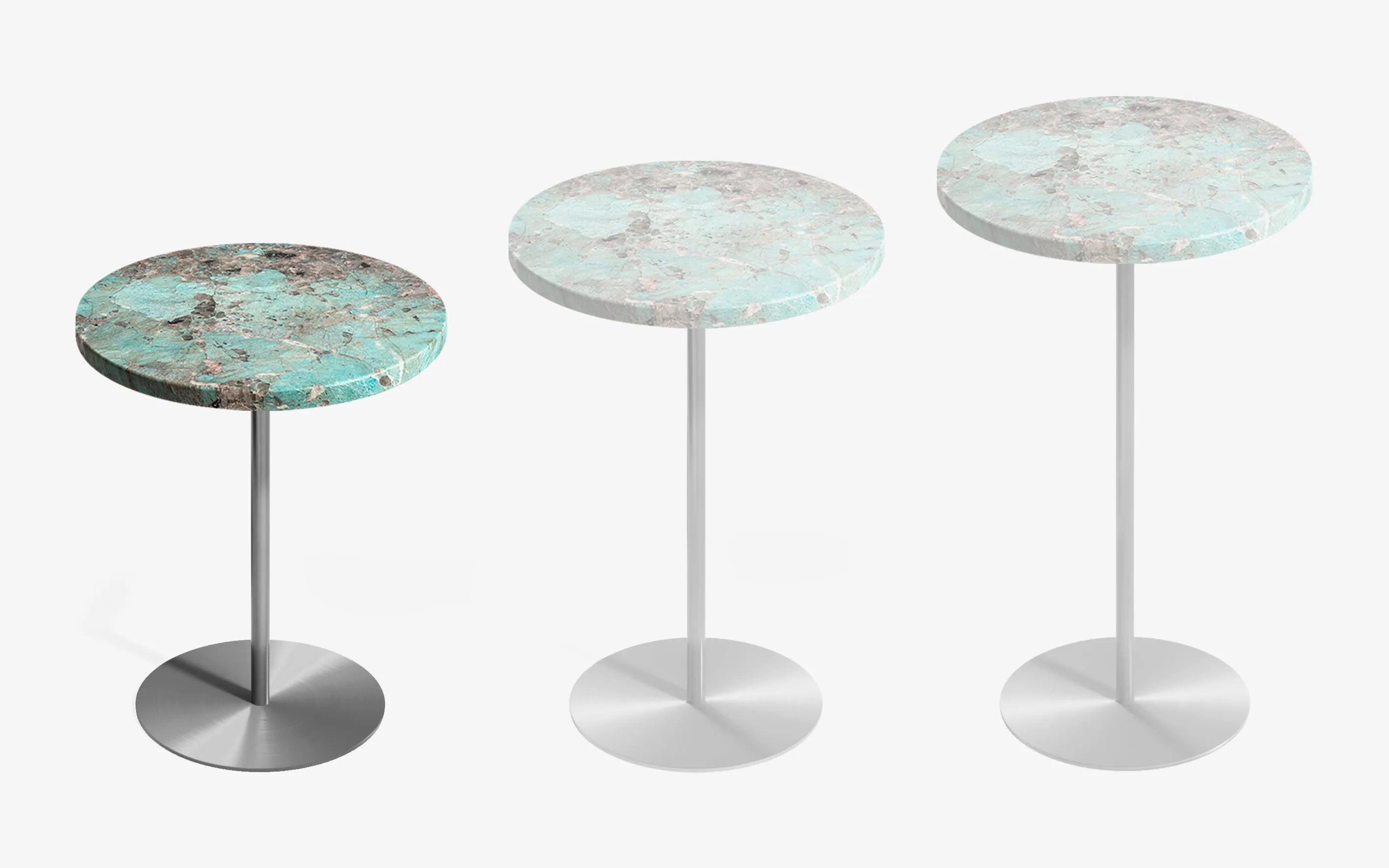 BASIC Yan Sehpa Limited Edition Amazonite Satine Krom 44 cm | lagu