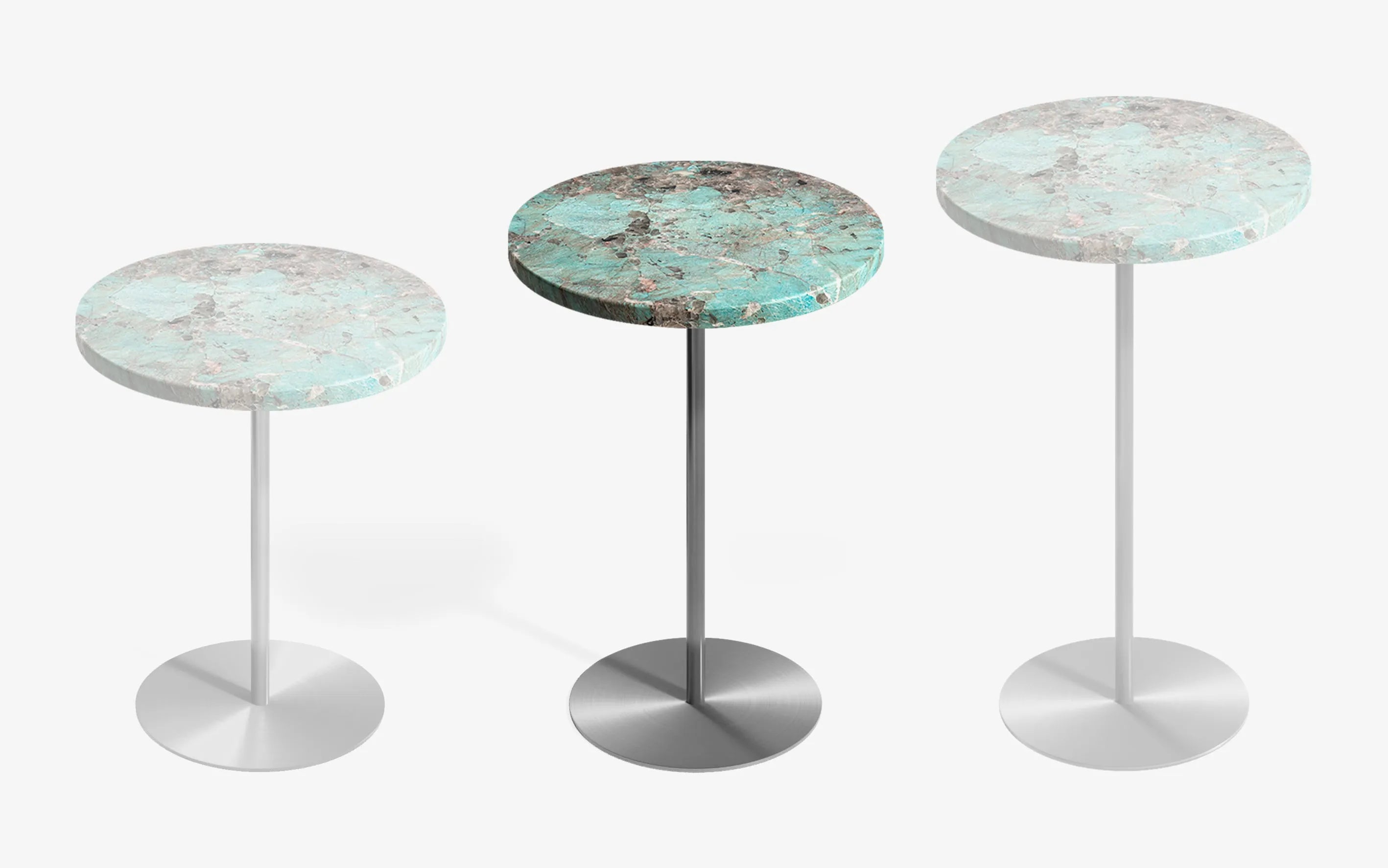 BASIC Yan Sehpa Limited Edition Amazonite Satine Krom 52 cm | lagu