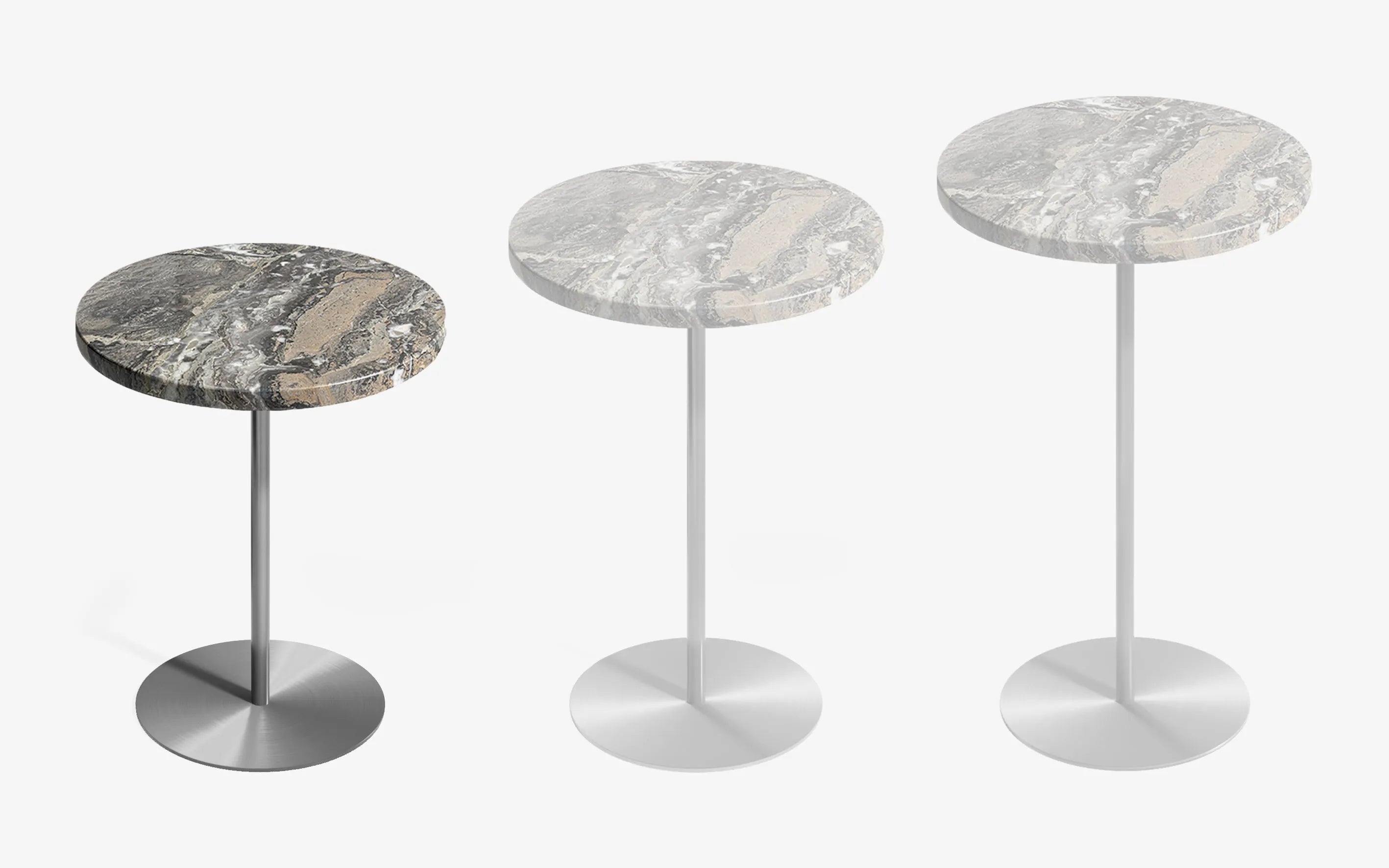 BASIC Yan Sehpa Limited Edition Grigio Caremel Satine Krom 44 cm | lagu