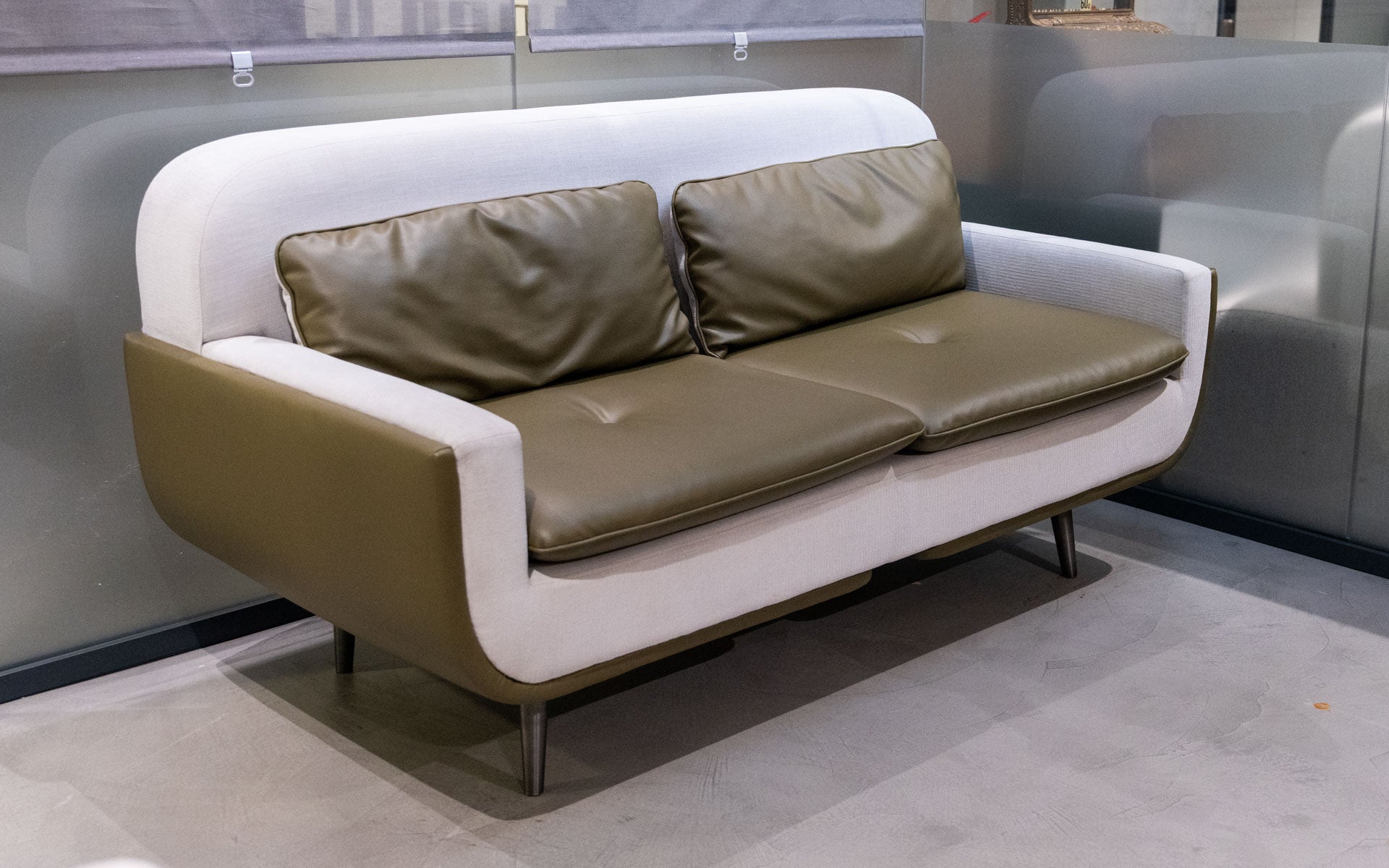 Up Two Seater Green Sofa (Display)
