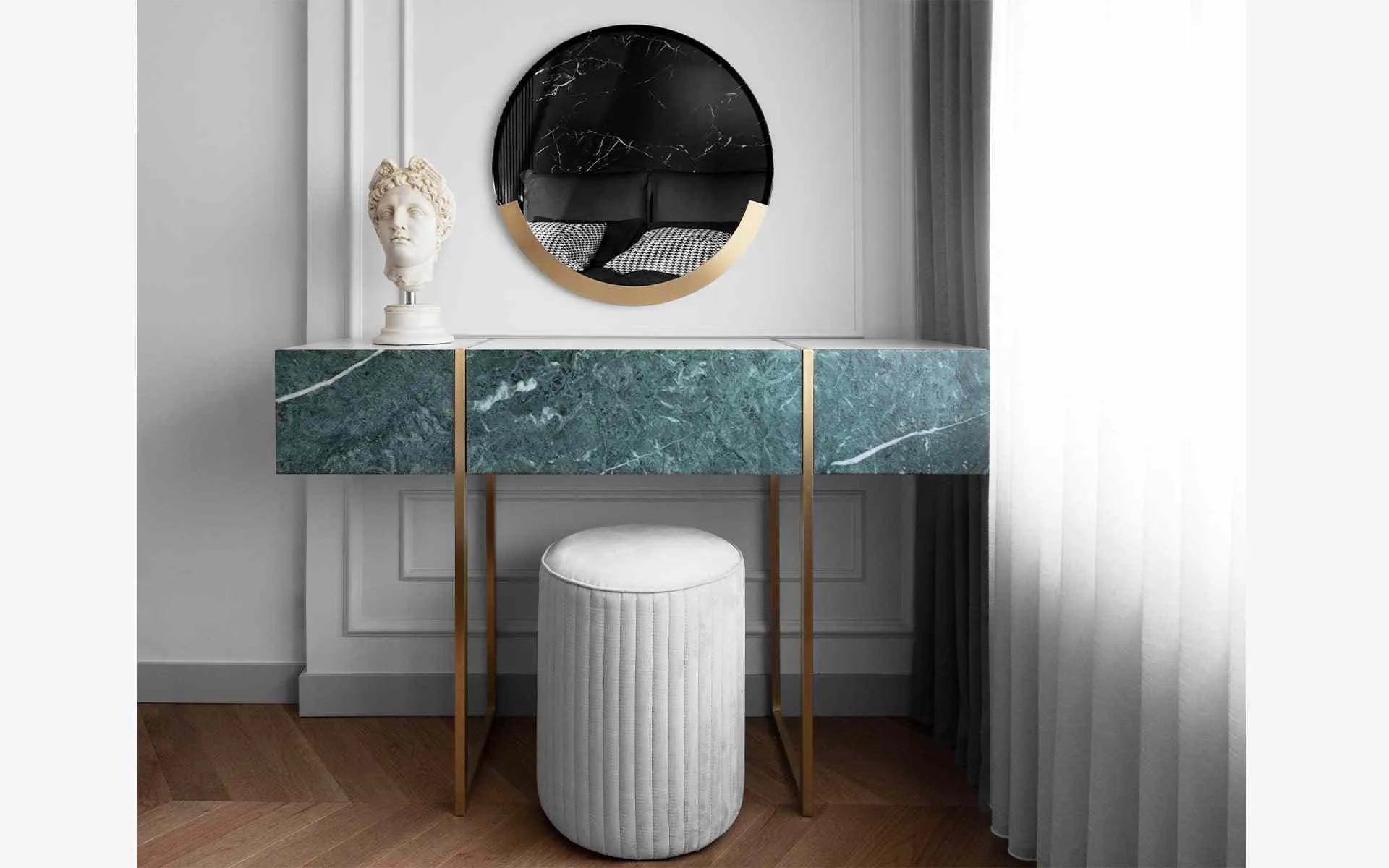 Daisy Ayna - lagu.shop - Duvar Aynası #Metal_Pirinç Kaplama