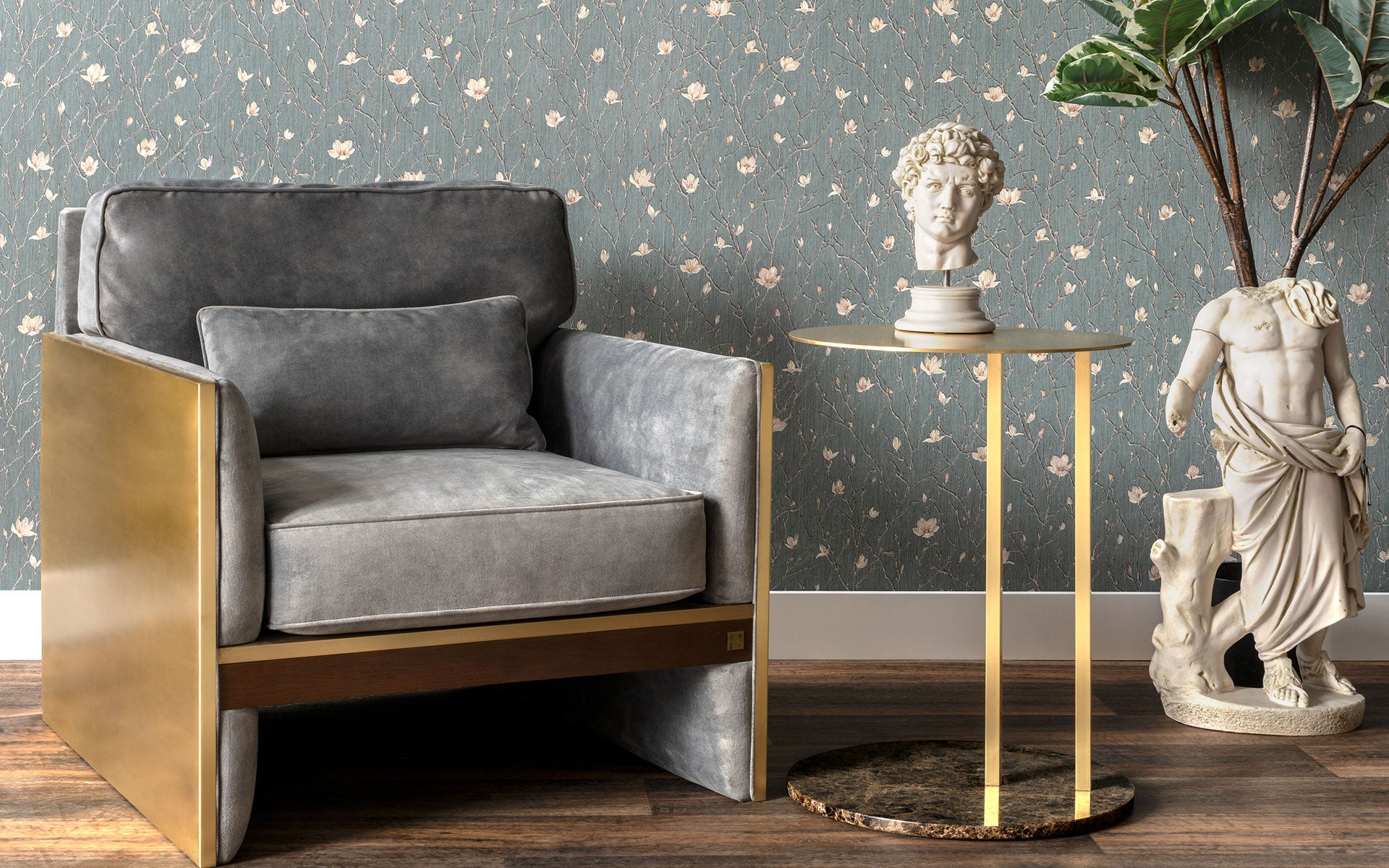 Hidden C Side Table Emprador Dark