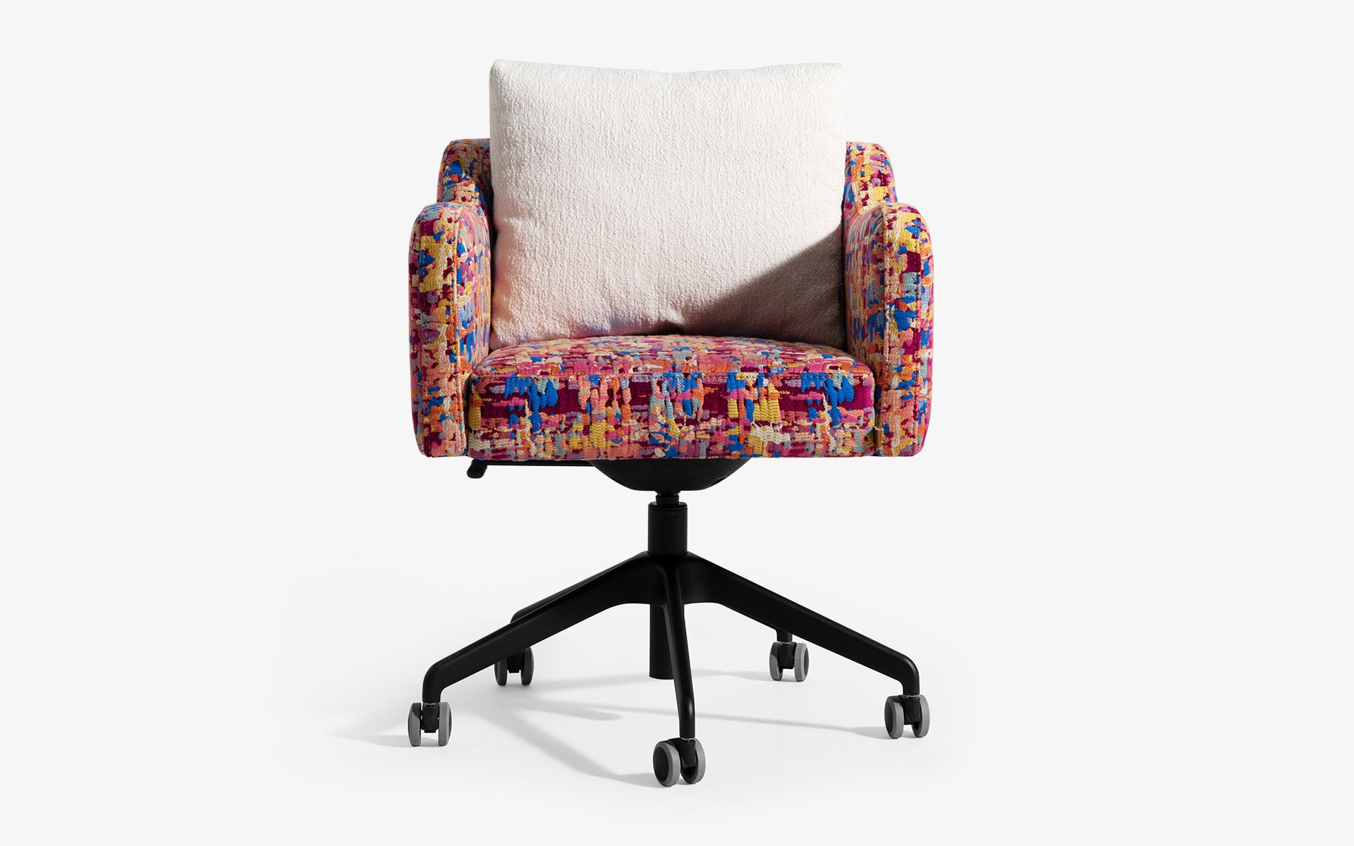 PAPILLONNE Ofis Sandalyesi Tekerlekli Pembe Kenzo Siyah Bej Buklet | lagu