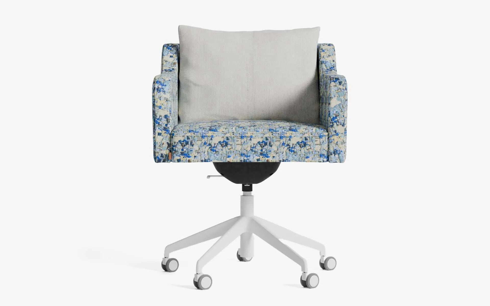PAPILLONNE Ofis Sandalyesi Tekerlekli Mavi Kenzo Beyaz Bej Buklet | lagu