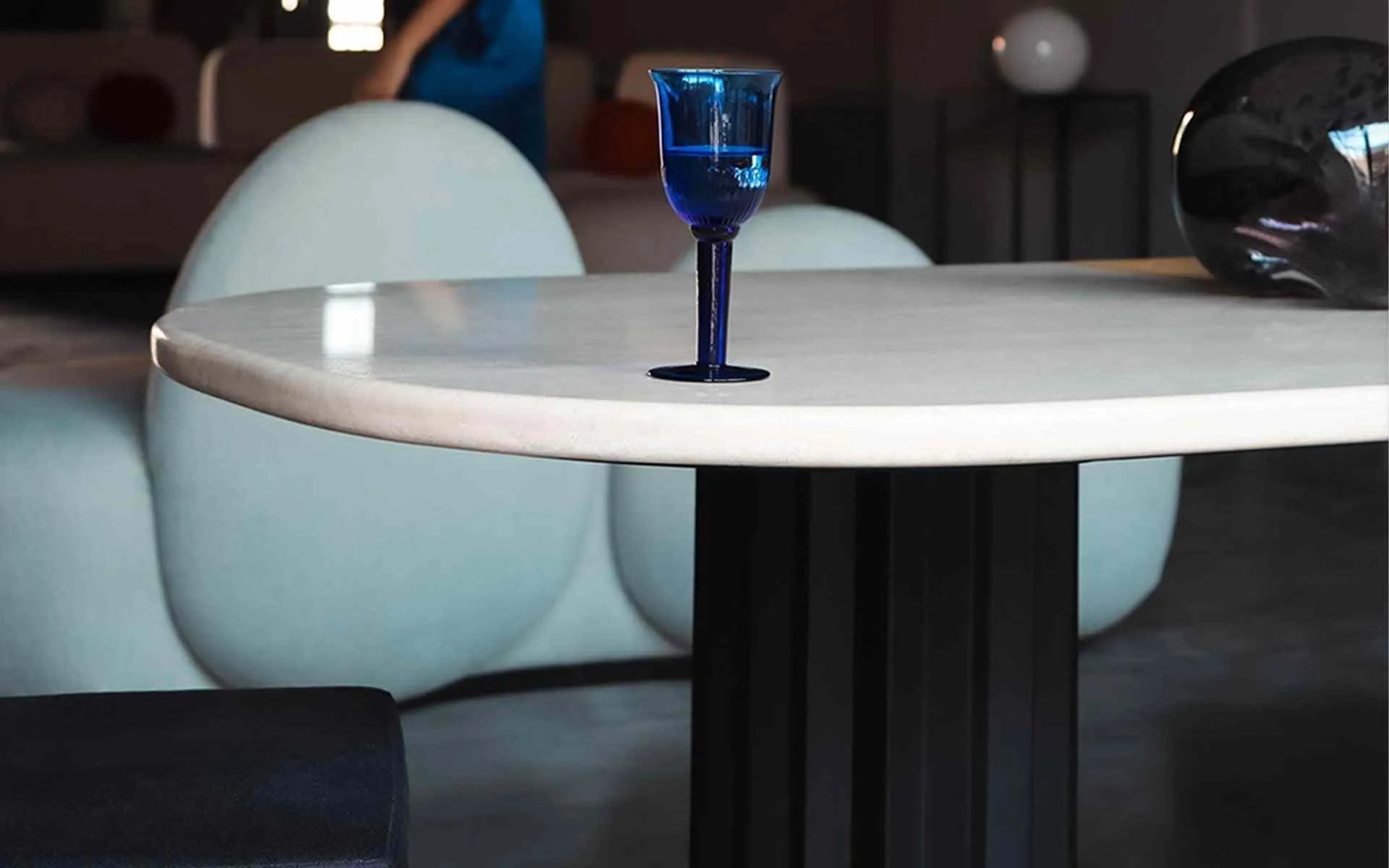 RECALLED Masa Bej Traverten Ahşap Detaylı | lagu