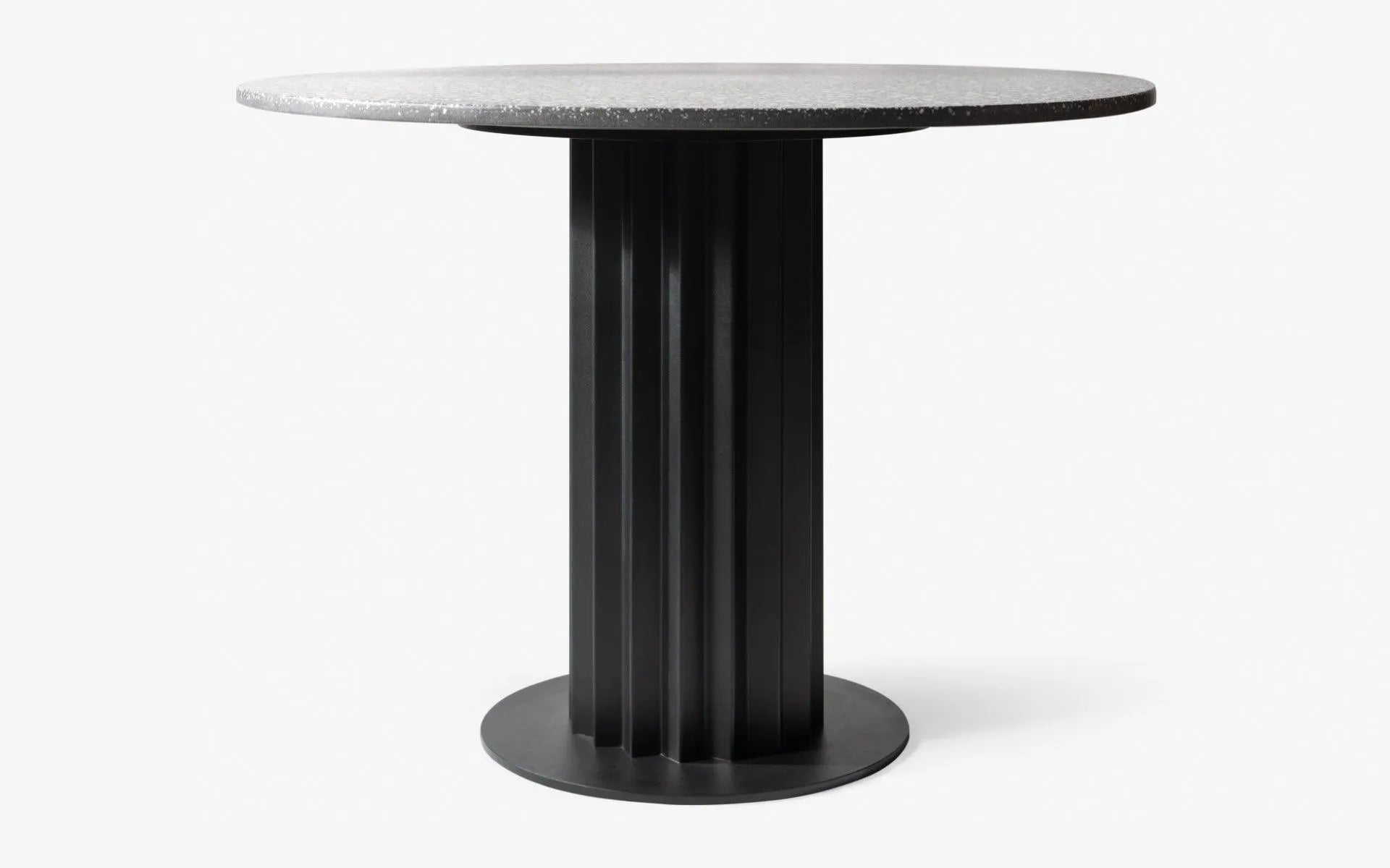 Recalled Yuvarlak Masa Siyah Metal Terrazzo - lagu.shop - Yuvarlak Masa