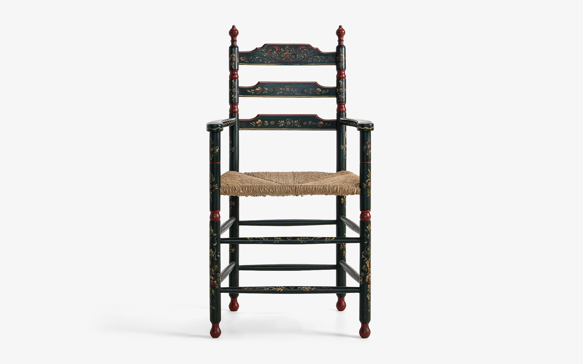 Hindeloopen Süslemeli Kolçaklı Hasır Sandalye Seti | s e l e c t i o n