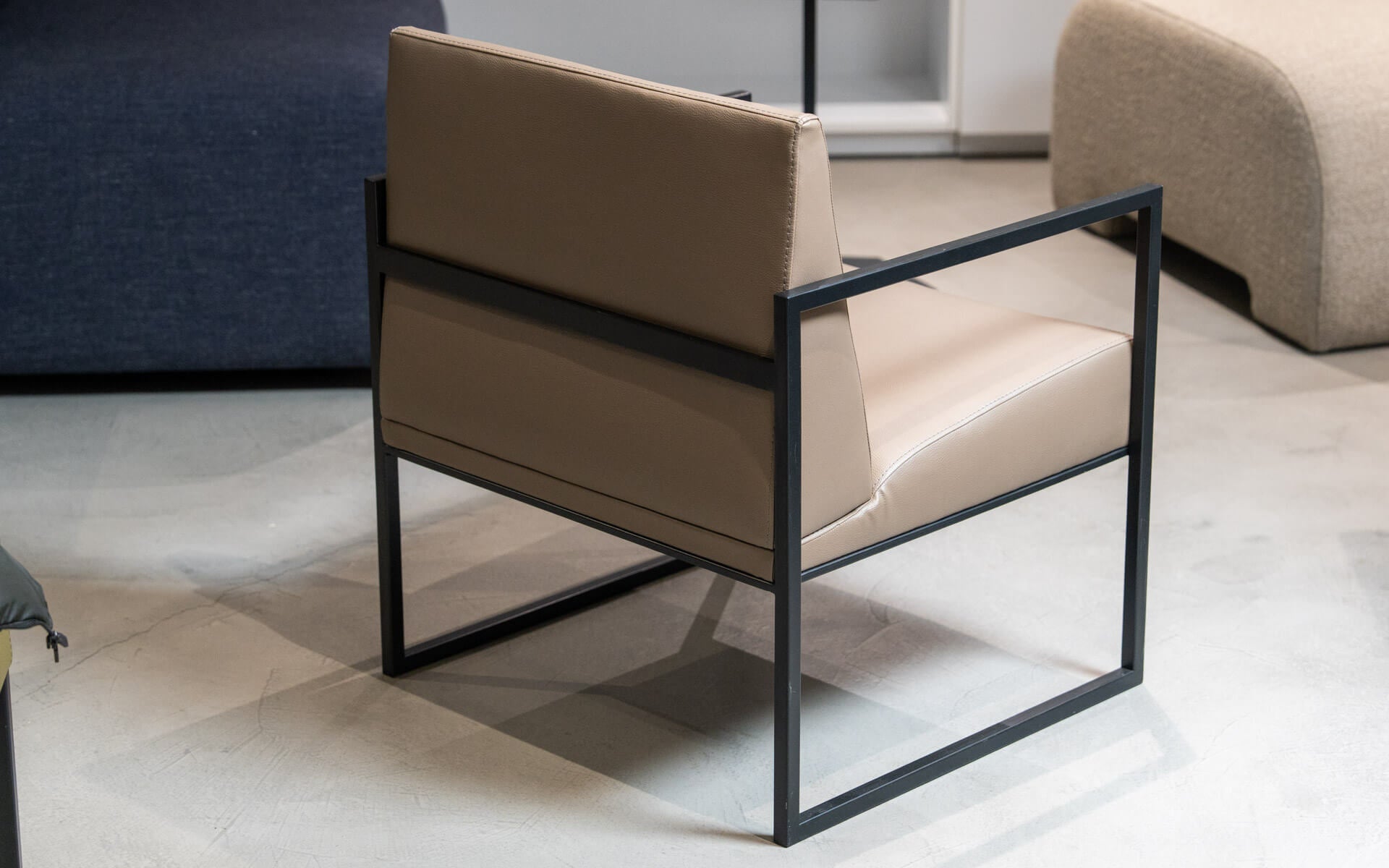 Rec Armchair, Mink Faux Leather (Display)