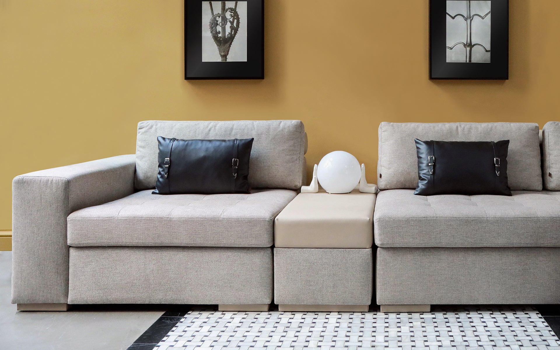 Arthur Faux Leather Storage Ottoman
