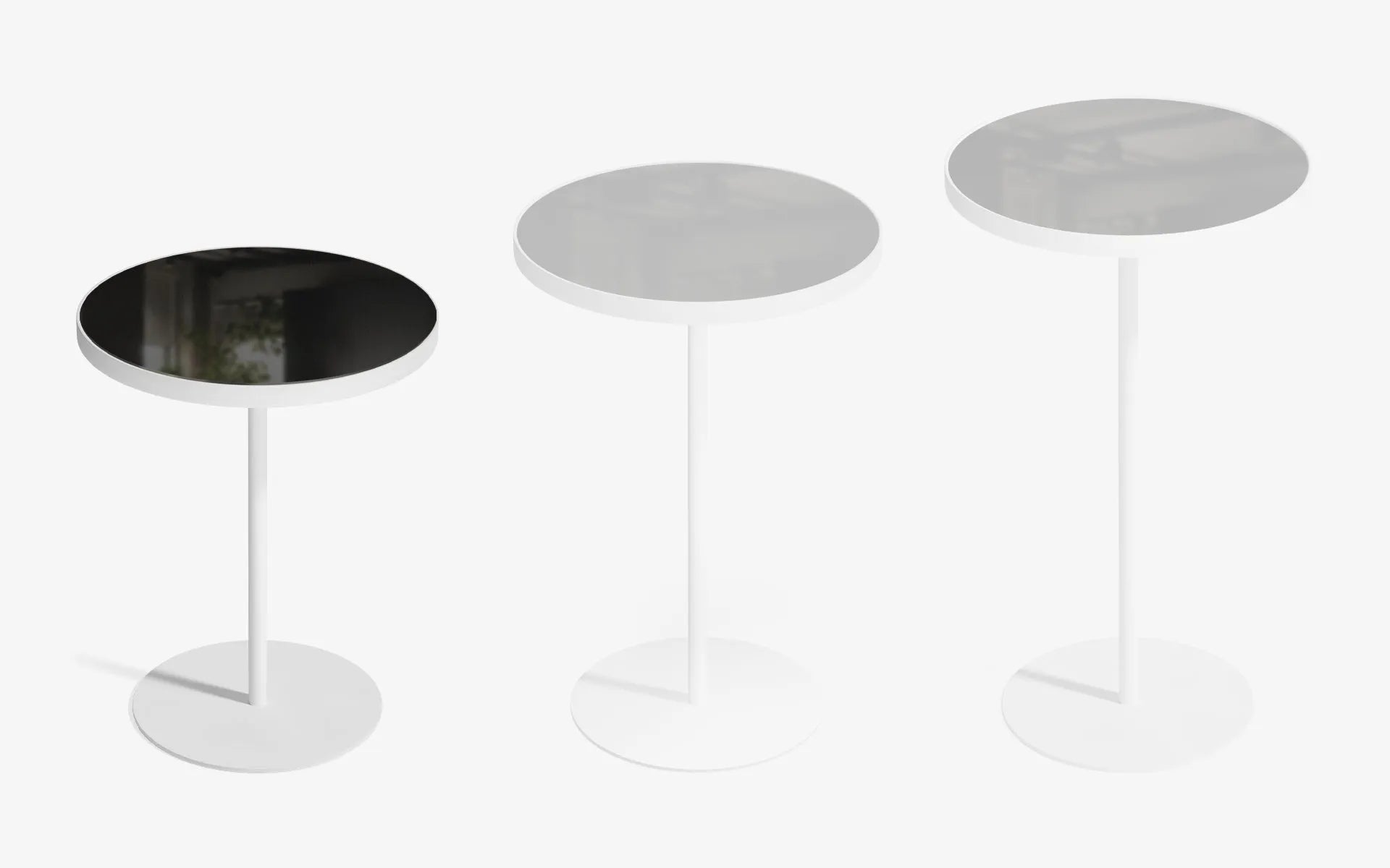 BASIC Self Yan Sehpa Füme Ayna Gofrato Beyaz 44 cm | lagu