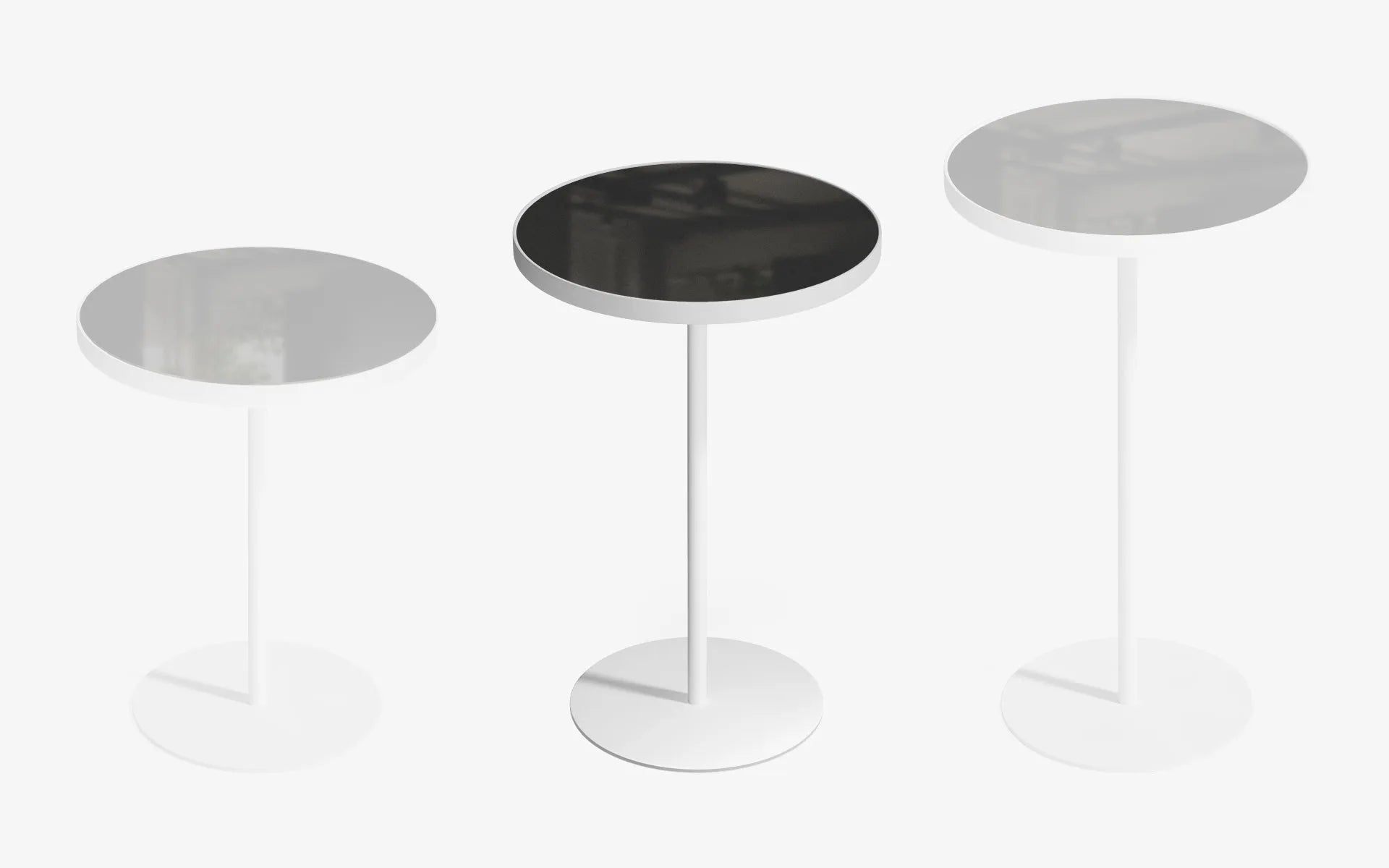 BASIC Self Yan Sehpa Füme Ayna Gofrato Beyaz 52 cm | lagu