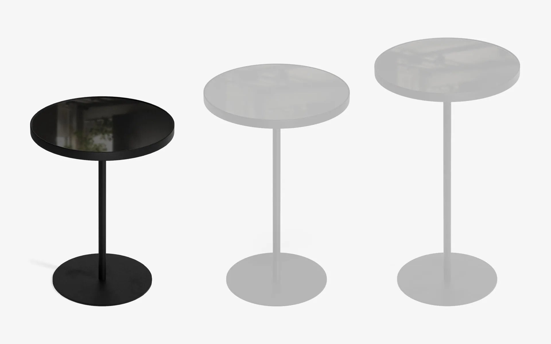 BASIC Self Yan Sehpa Füme Ayna Gofrato Siyah 44 cm | lagu