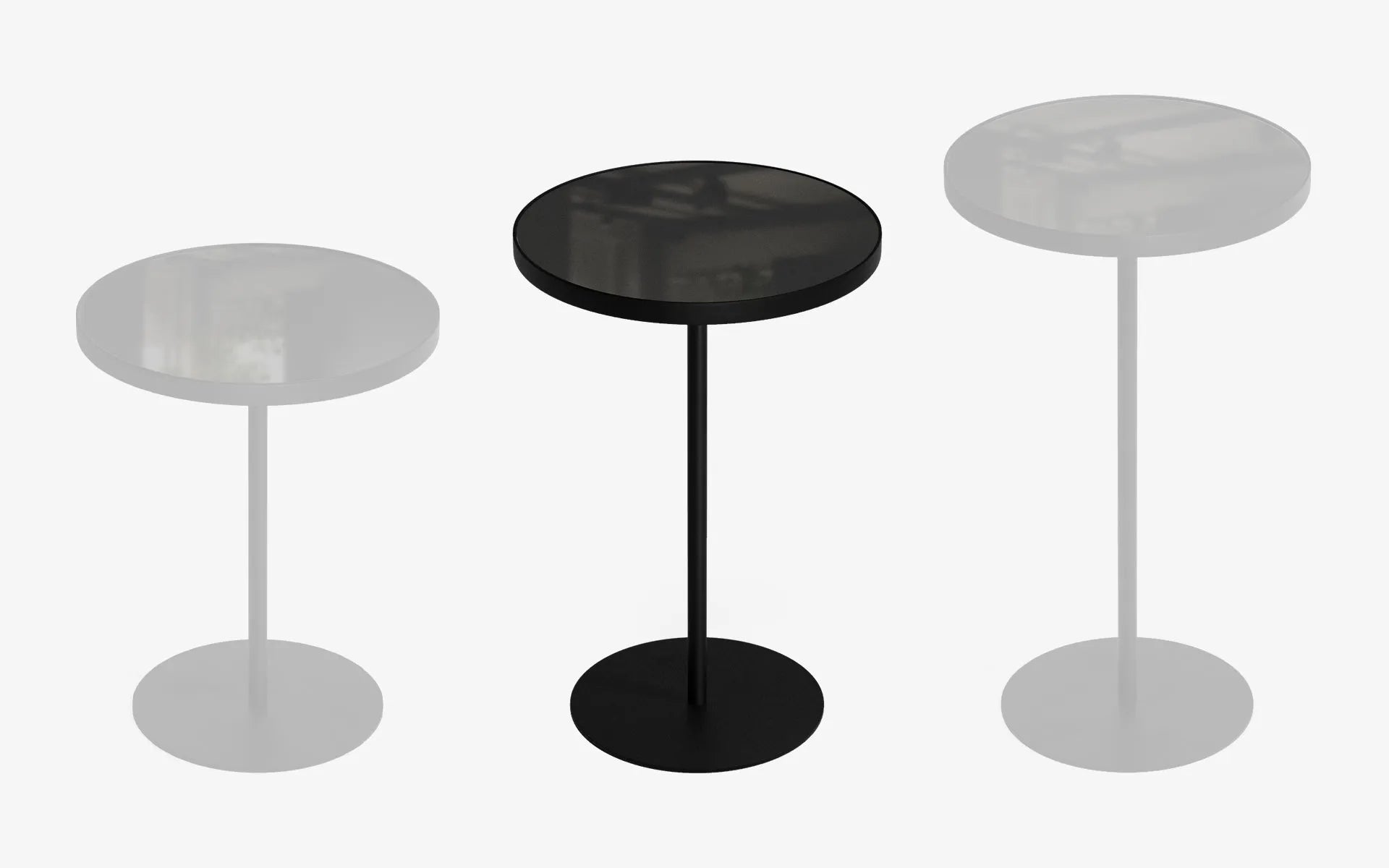 BASIC Self Yan Sehpa Füme Ayna Gofrato Siyah 52 cm | lagu