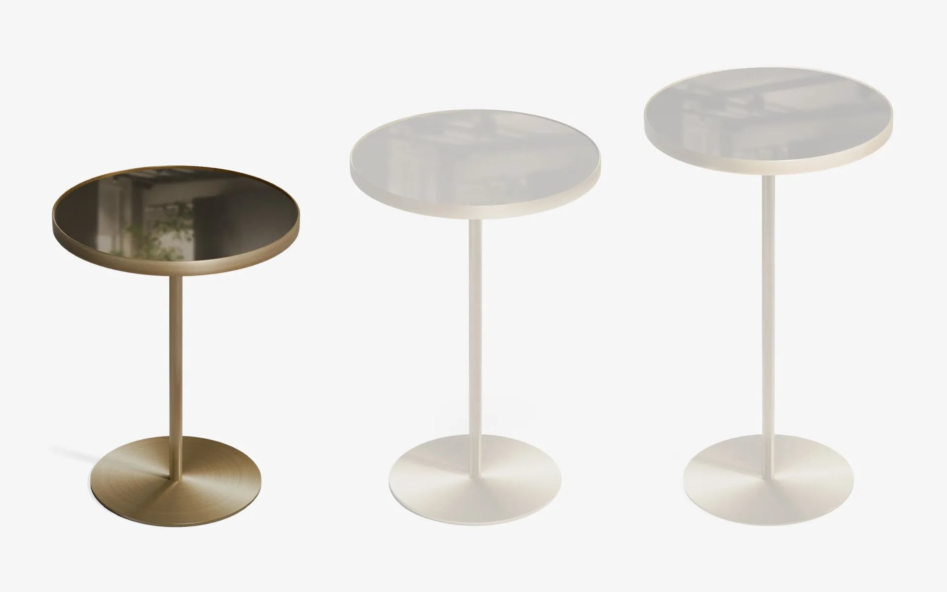 BASIC Self Yan Sehpa Bronz Ayna Pirinç Kaplama 44 cm | lagu