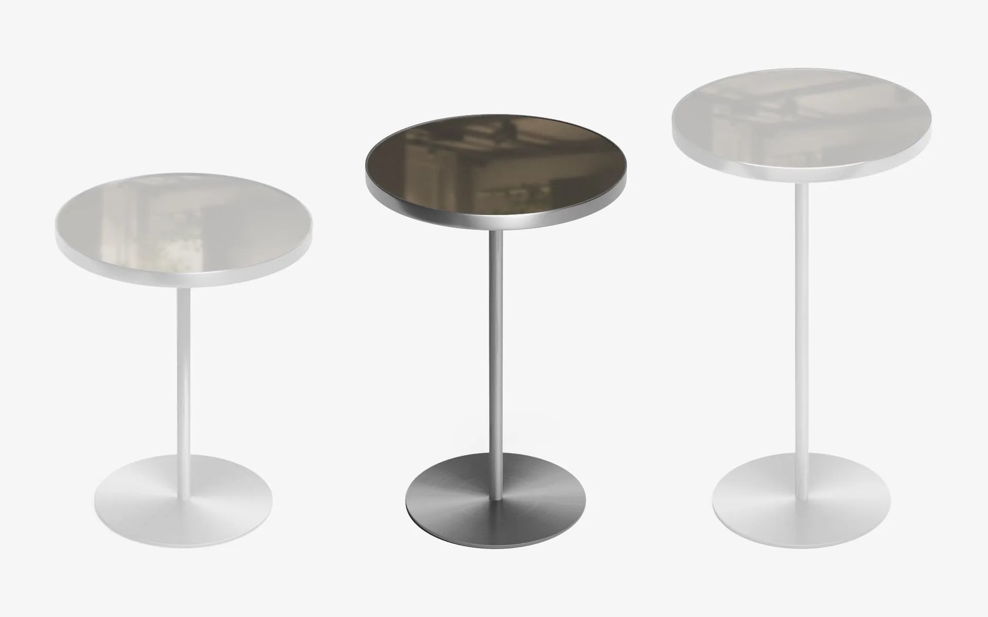 BASIC Self Yan Sehpa Bronz Ayna Satine Krom 52 cm | lagu