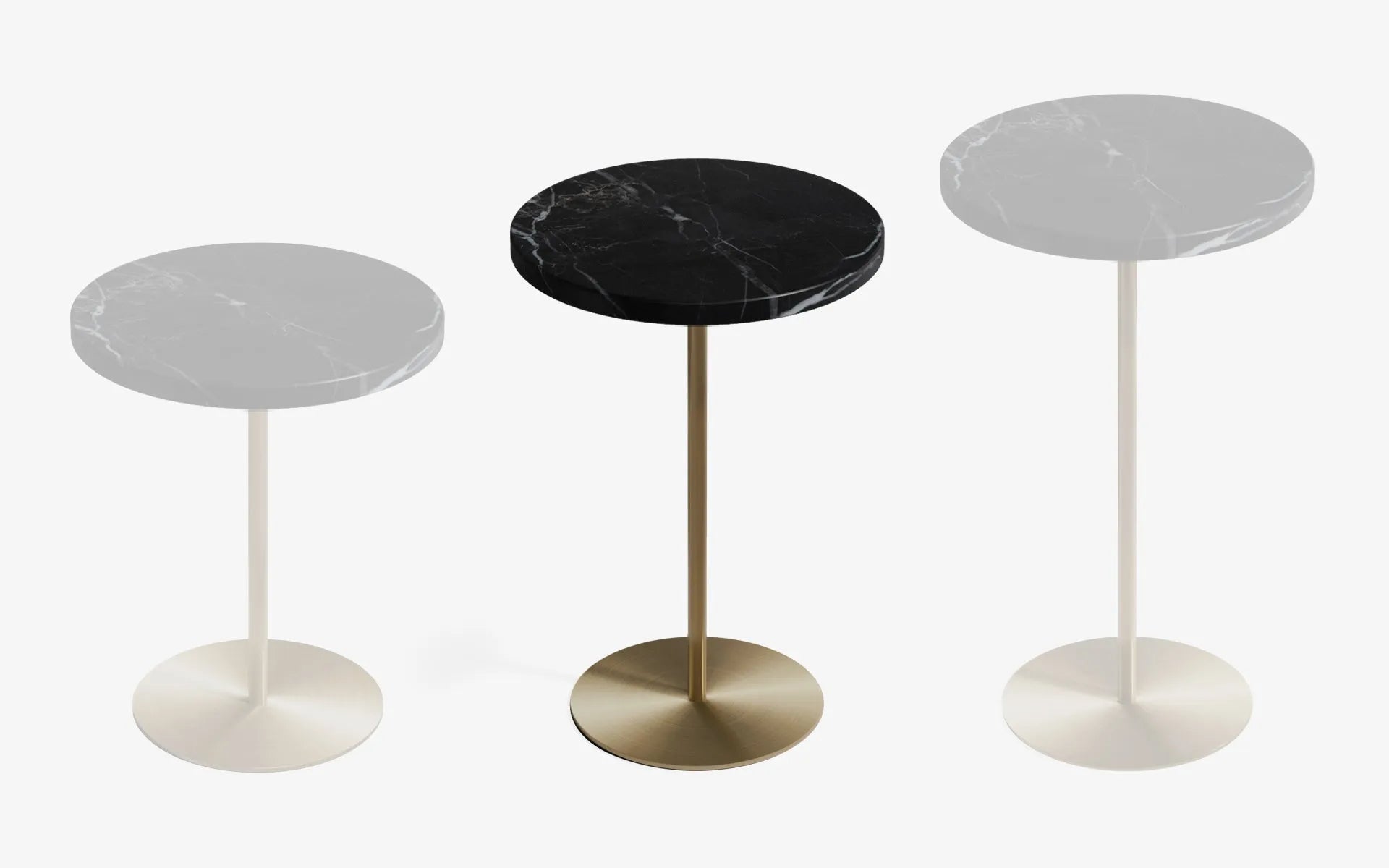 BASIC Yan Sehpa Alexander Black Pirinç Kaplama 52 cm | lagu