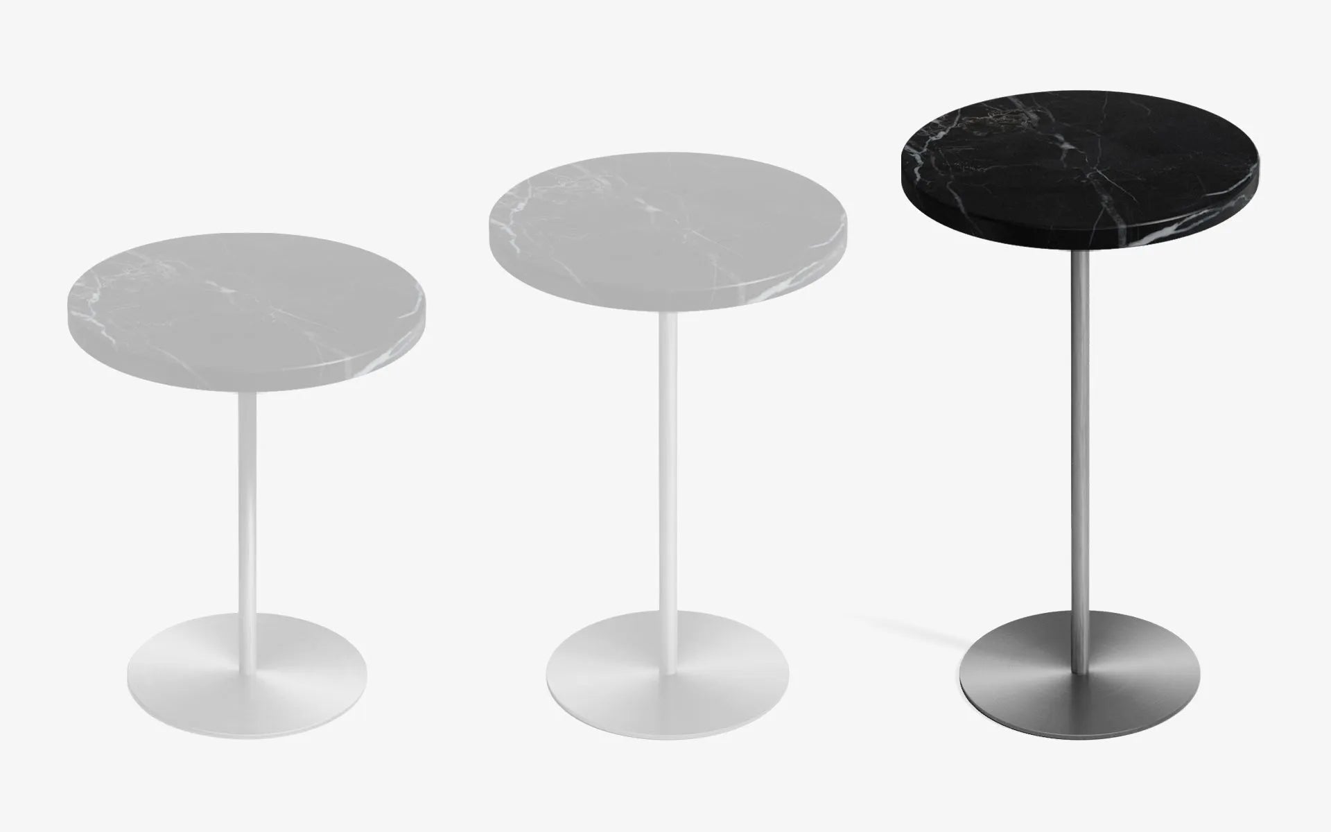 BASIC Yan Sehpa Alexander Black Satine Krom 60 cm | lagu