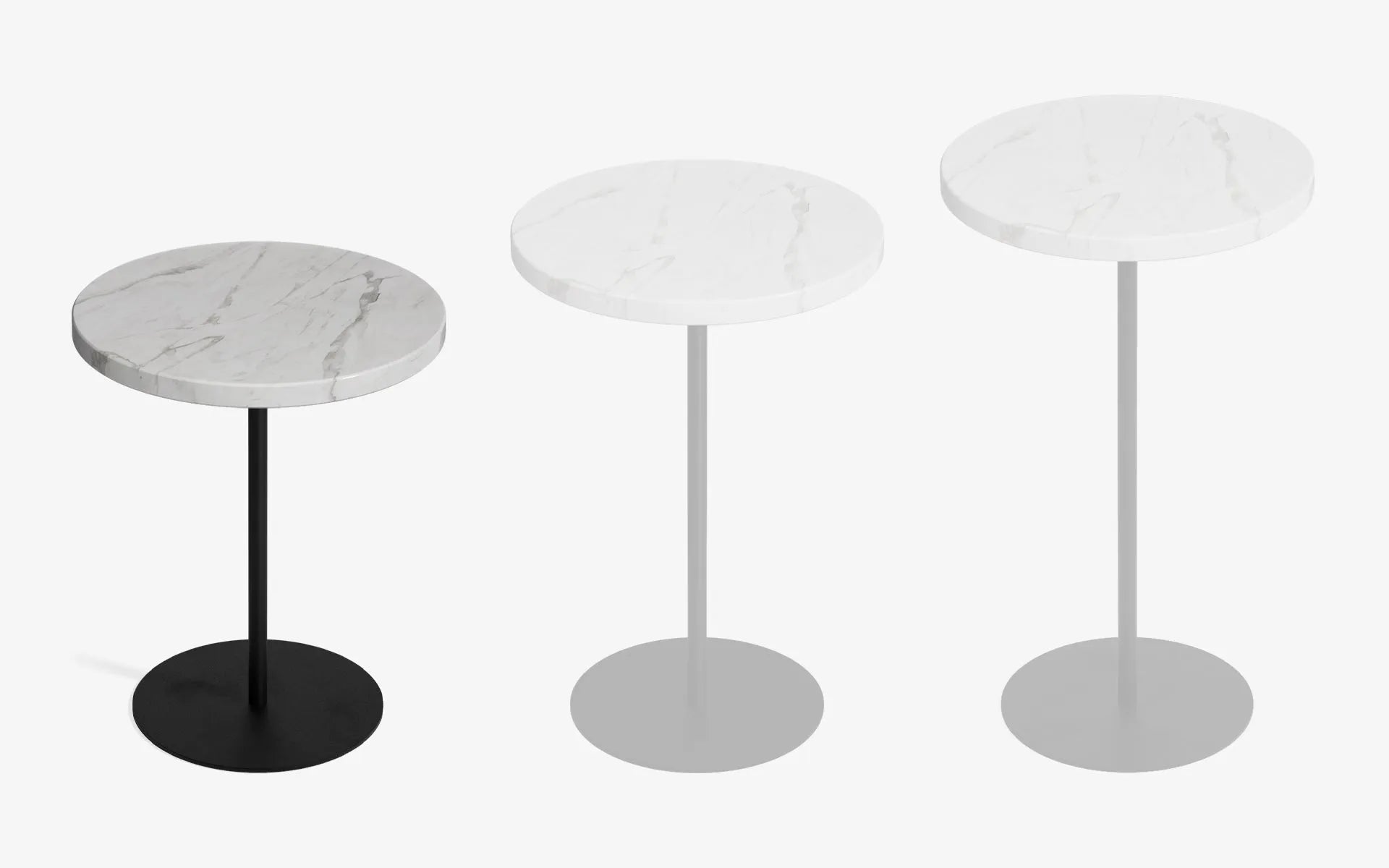 BASIC Yan Sehpa Carrara White Gofrato Siyah 44 cm | lagu