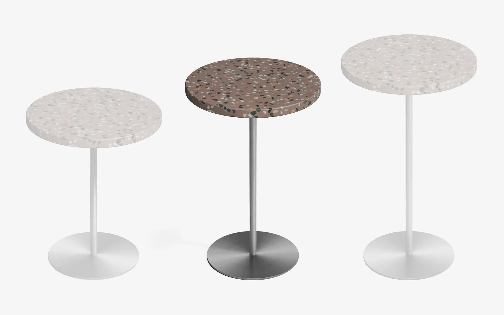 BASIC Yan Sehpa Terrazzo Mercan Terrazzo Satine Krom 52 cm | lagu